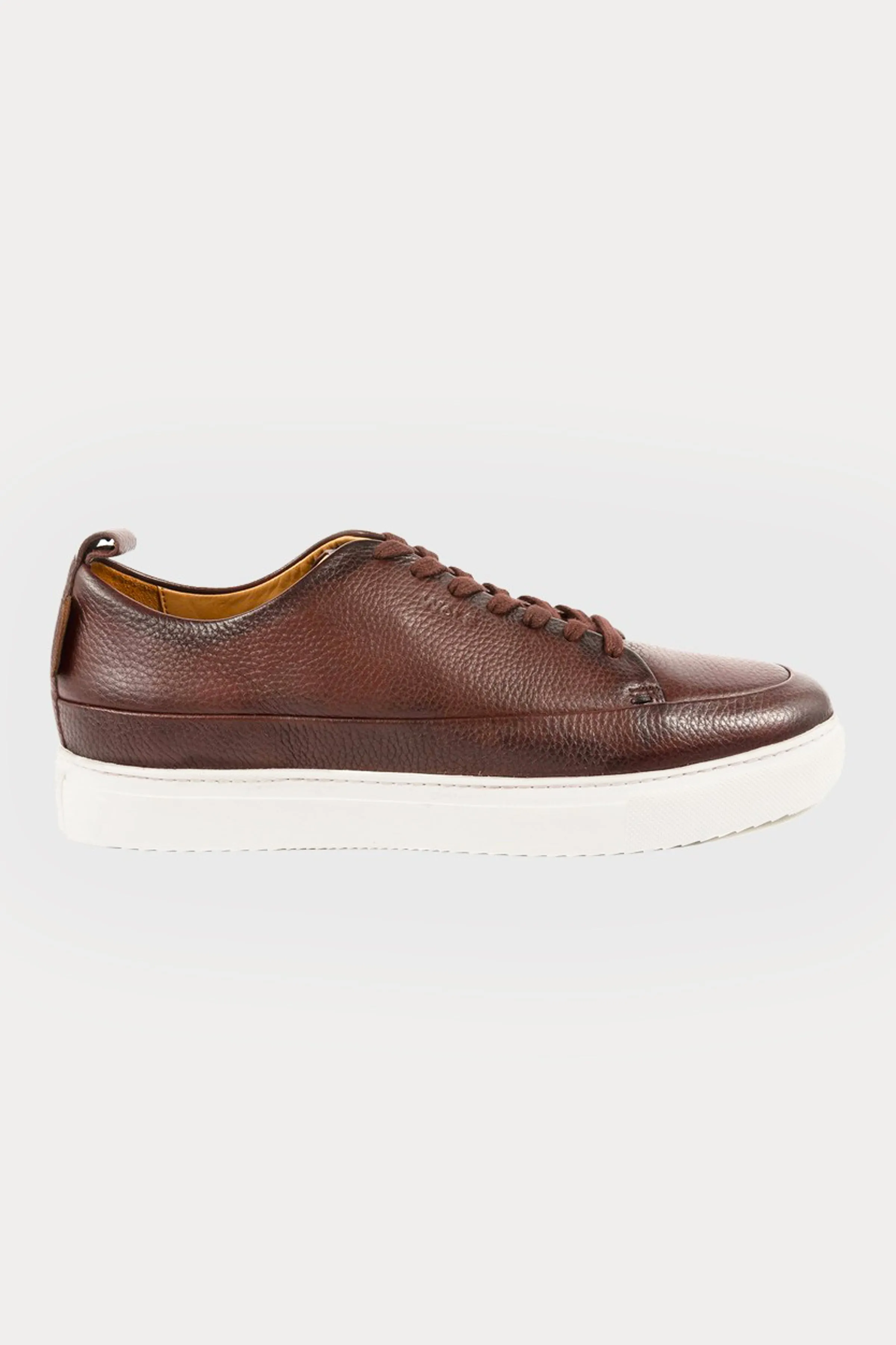 Knightsbridge Leather Smart Trainers in Brown