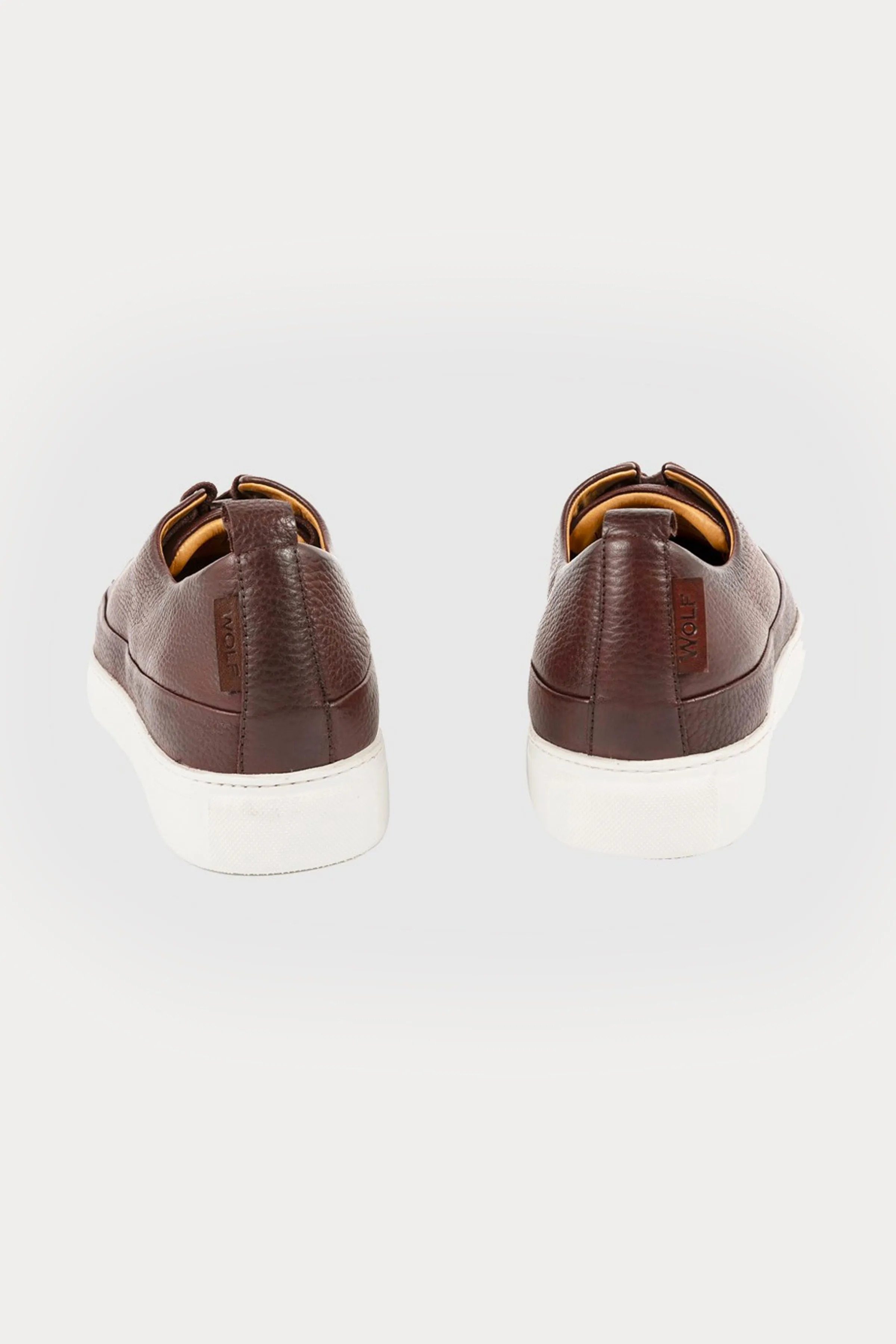 Knightsbridge Leather Smart Trainers in Brown