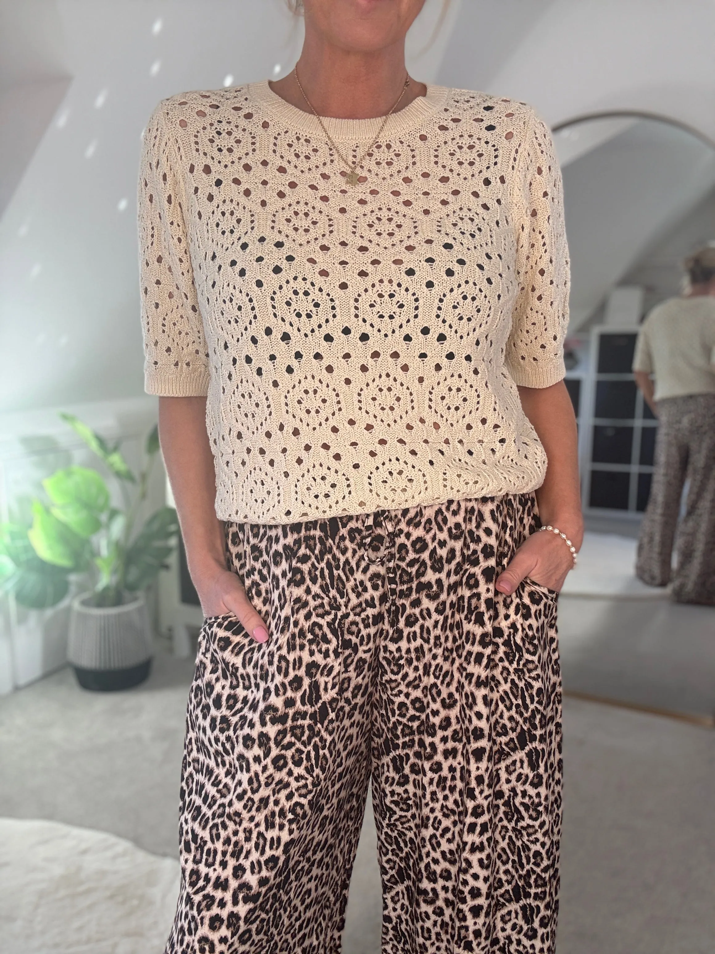 Leopard Print Floaty Trousers