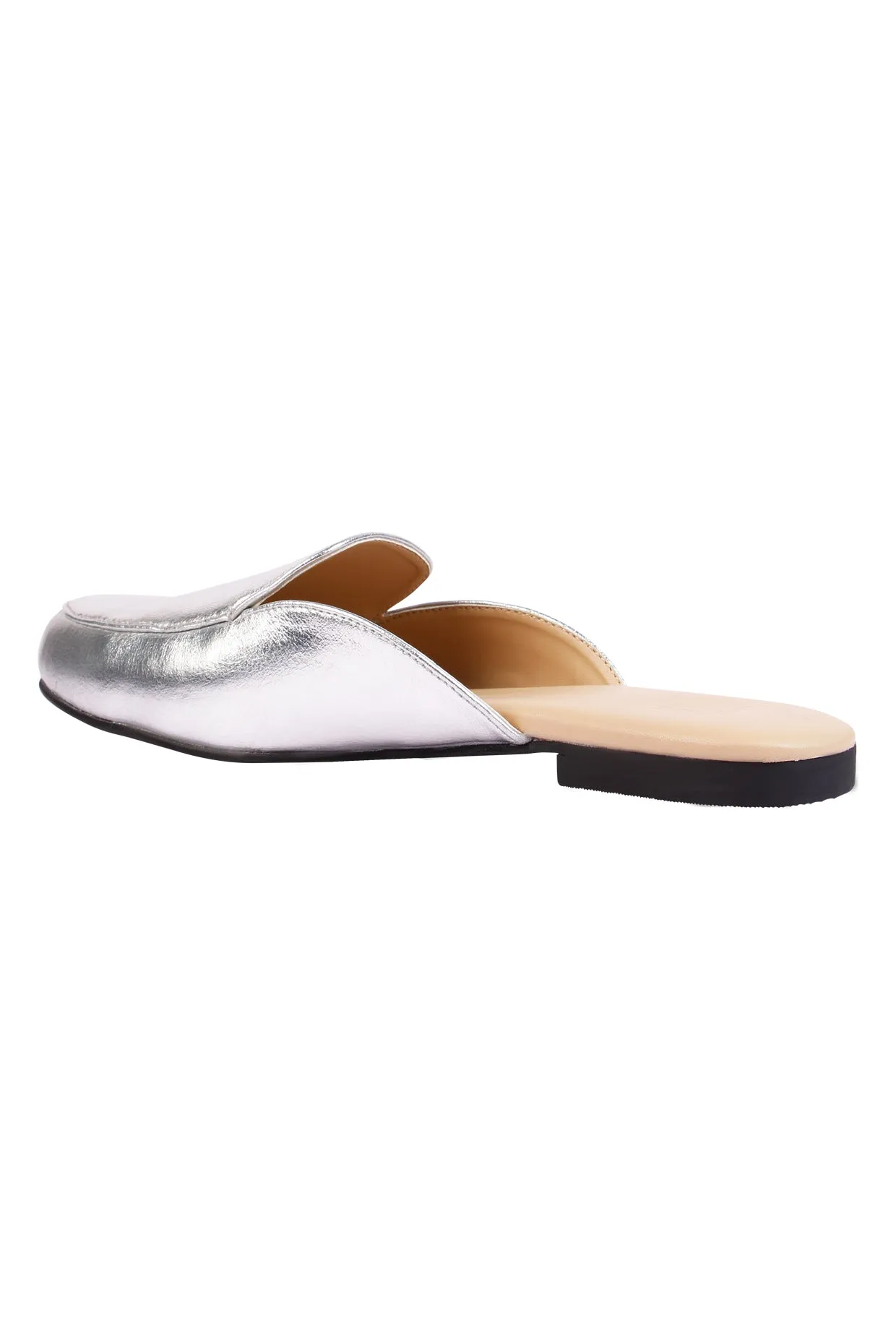 Lyon Silver Mules for Women
