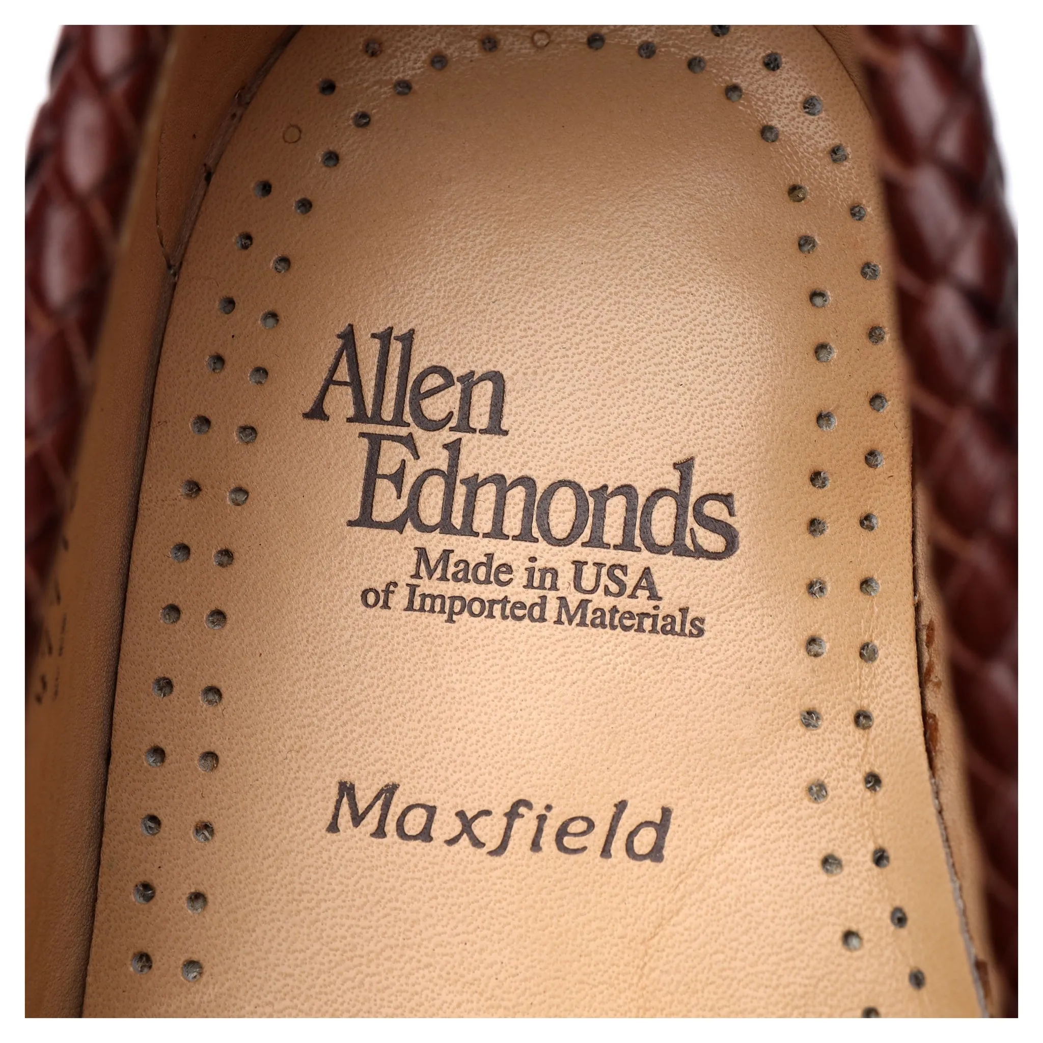 'Maxfield' Tan Brown Leather Tassel Loafers UK 8 US 9 D