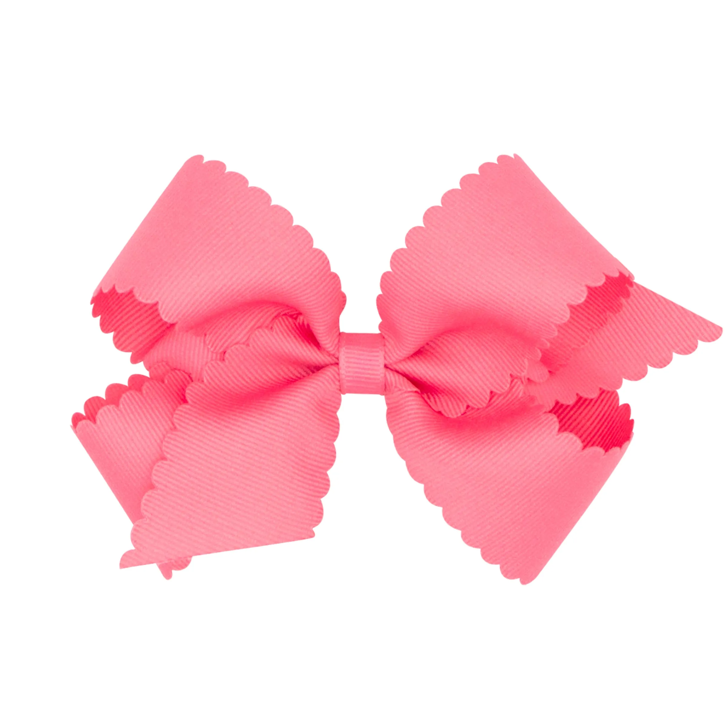 Medium Grosgrain Scallop Edge Hair Bow on Clippie