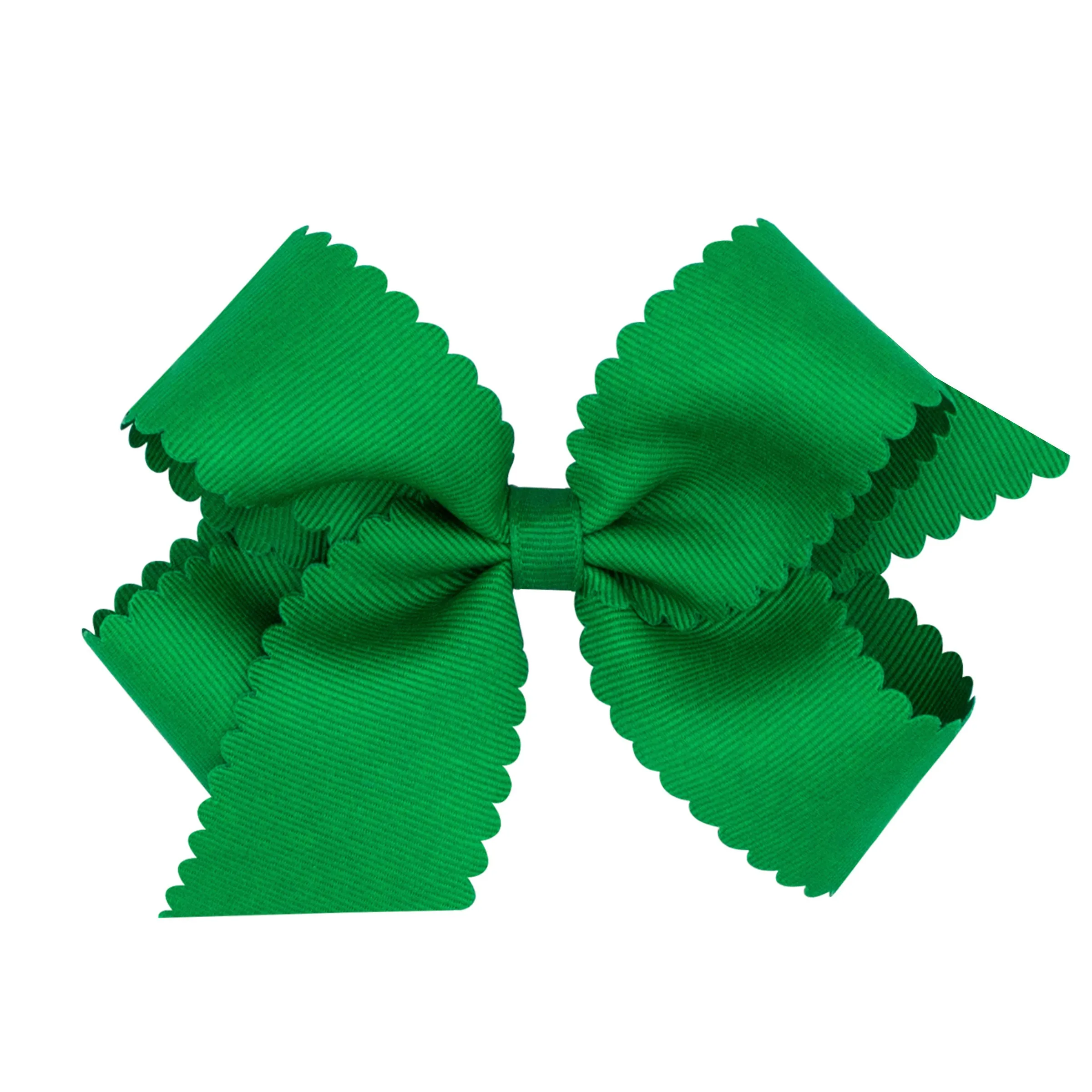 Medium Grosgrain Scallop Edge Hair Bow on Clippie