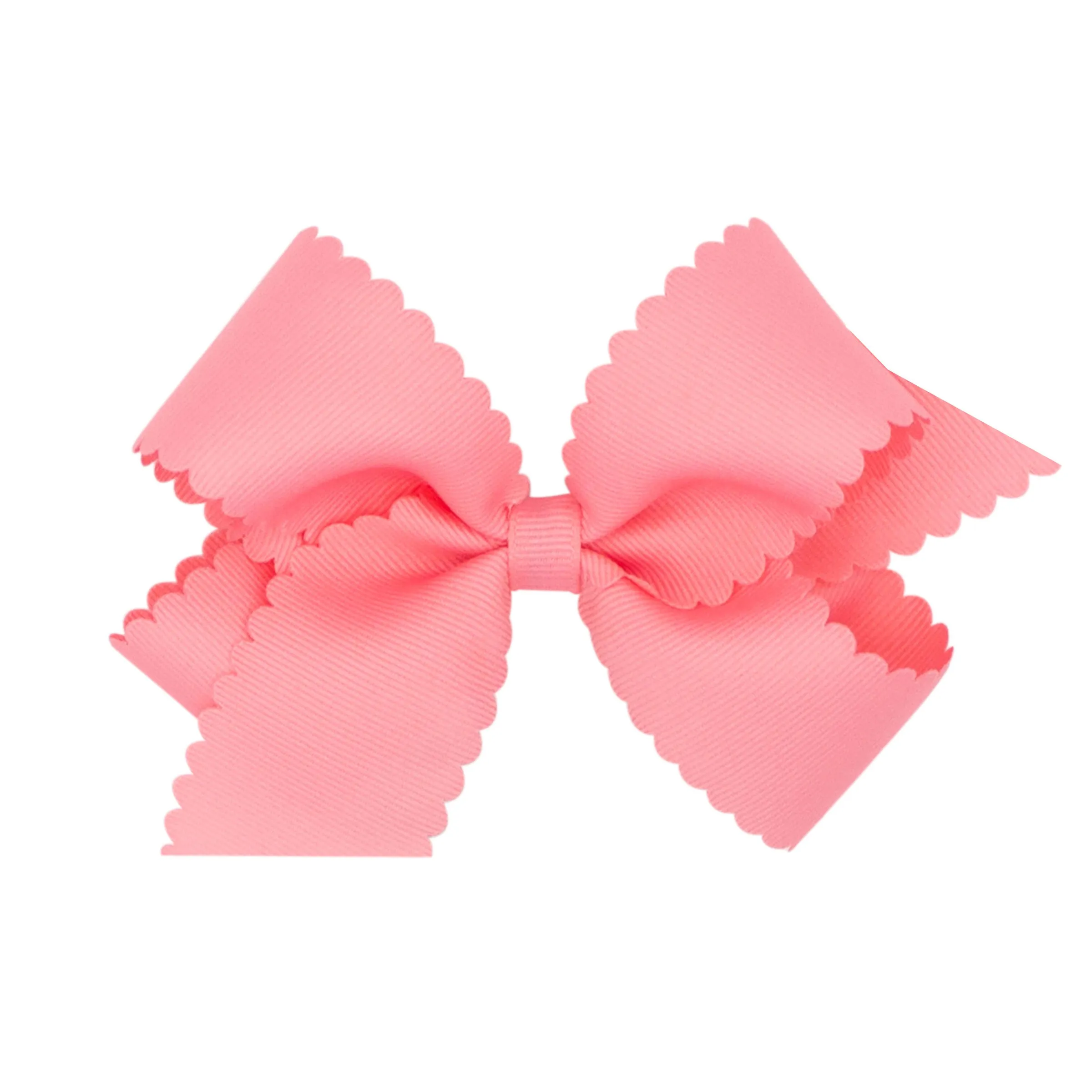 Medium Grosgrain Scallop Edge Hair Bow on Clippie
