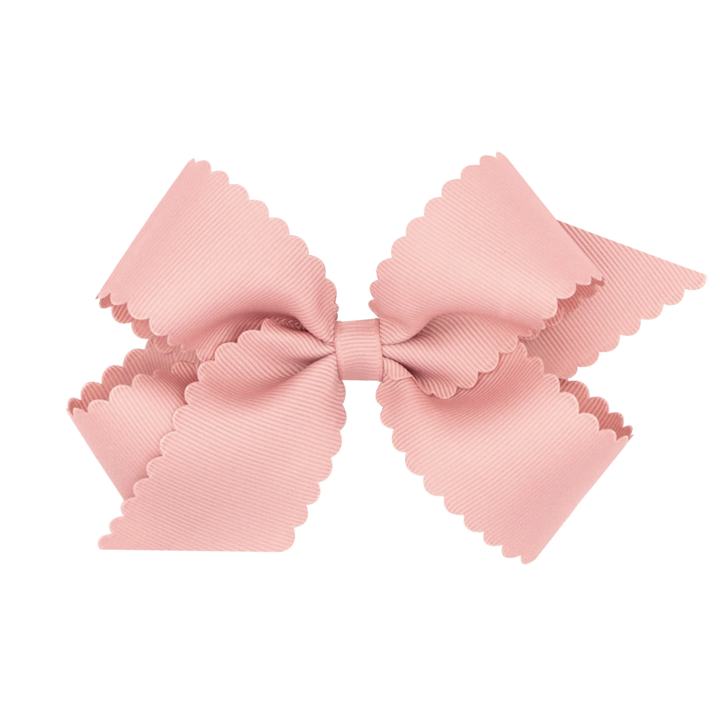 Medium Grosgrain Scallop Edge Hair Bow on Clippie