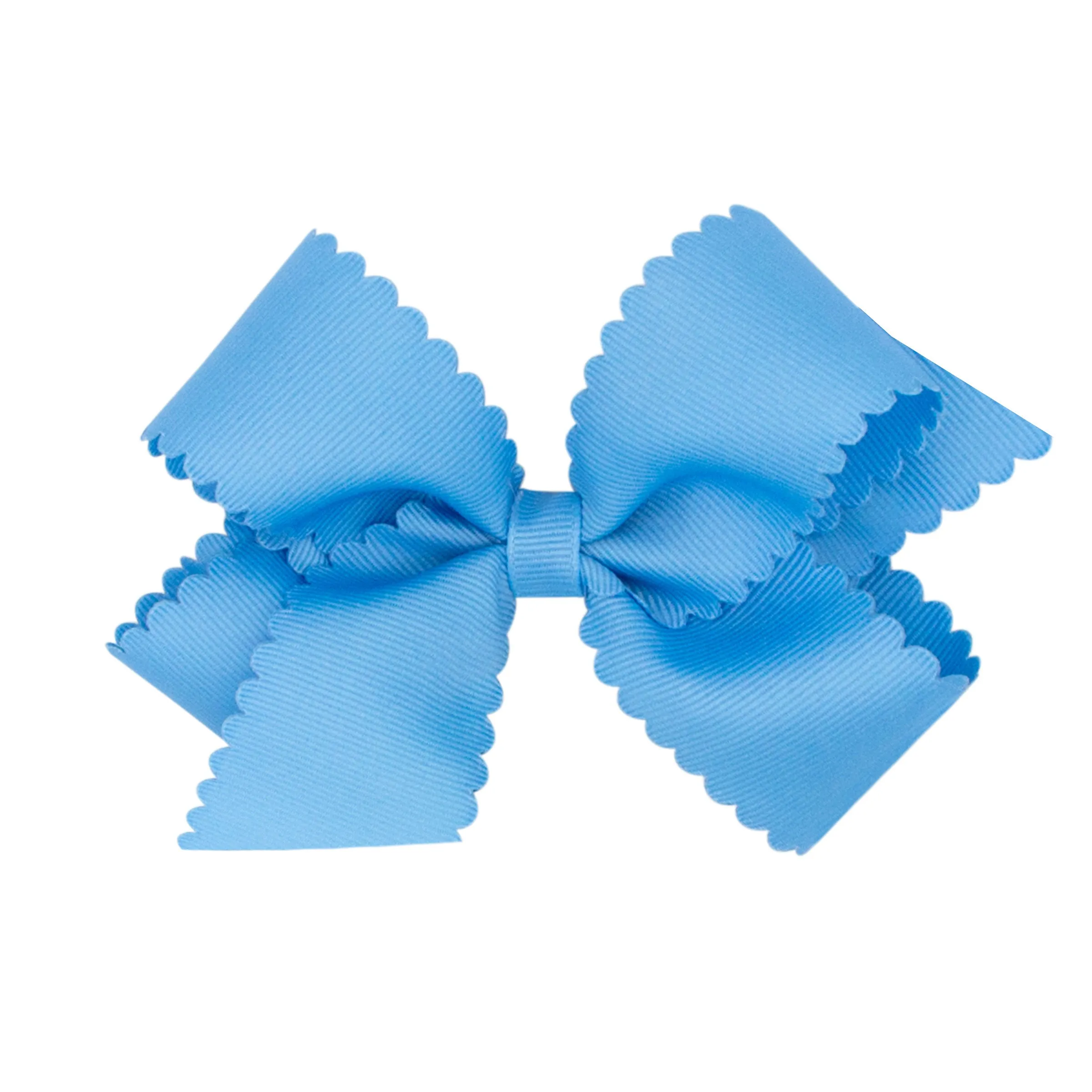 Medium Grosgrain Scallop Edge Hair Bow on Clippie