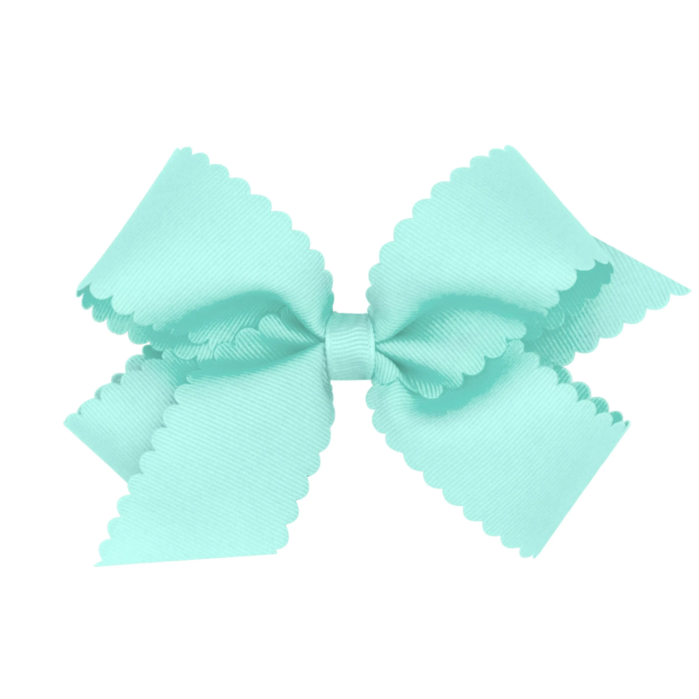 Medium Grosgrain Scallop Edge Hair Bow on Clippie