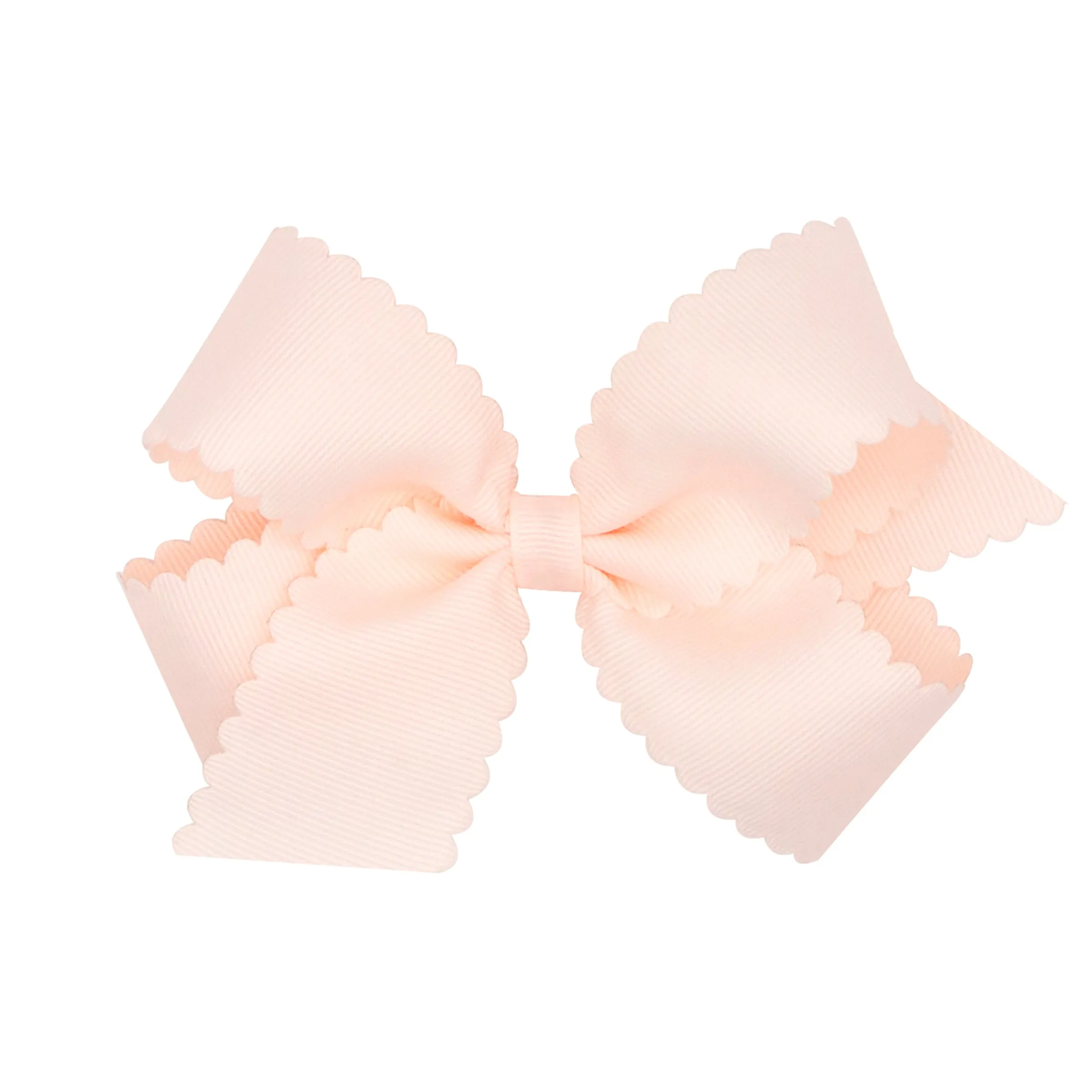 Medium Grosgrain Scallop Edge Hair Bow on Clippie
