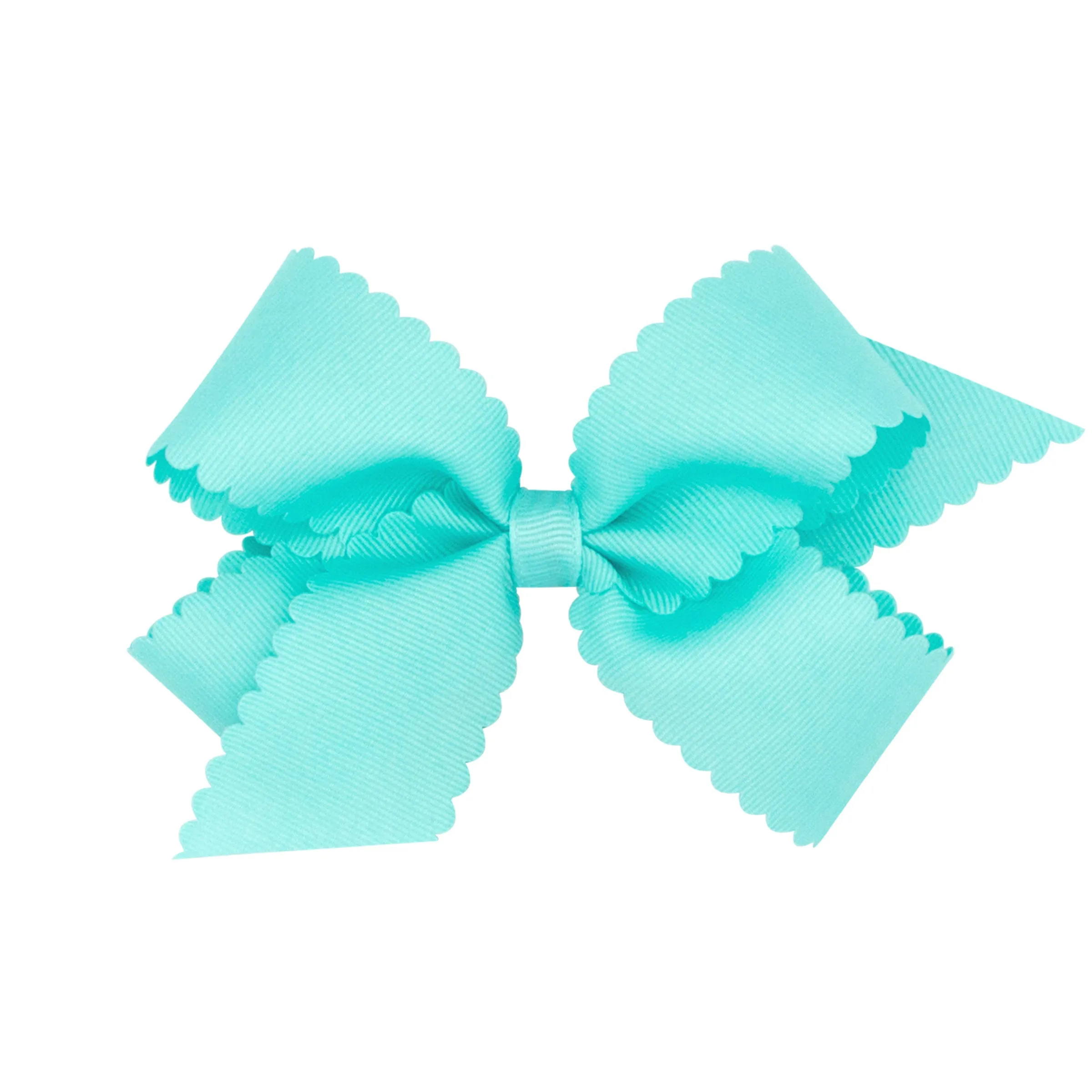 Medium Grosgrain Scallop Edge Hair Bow on Clippie