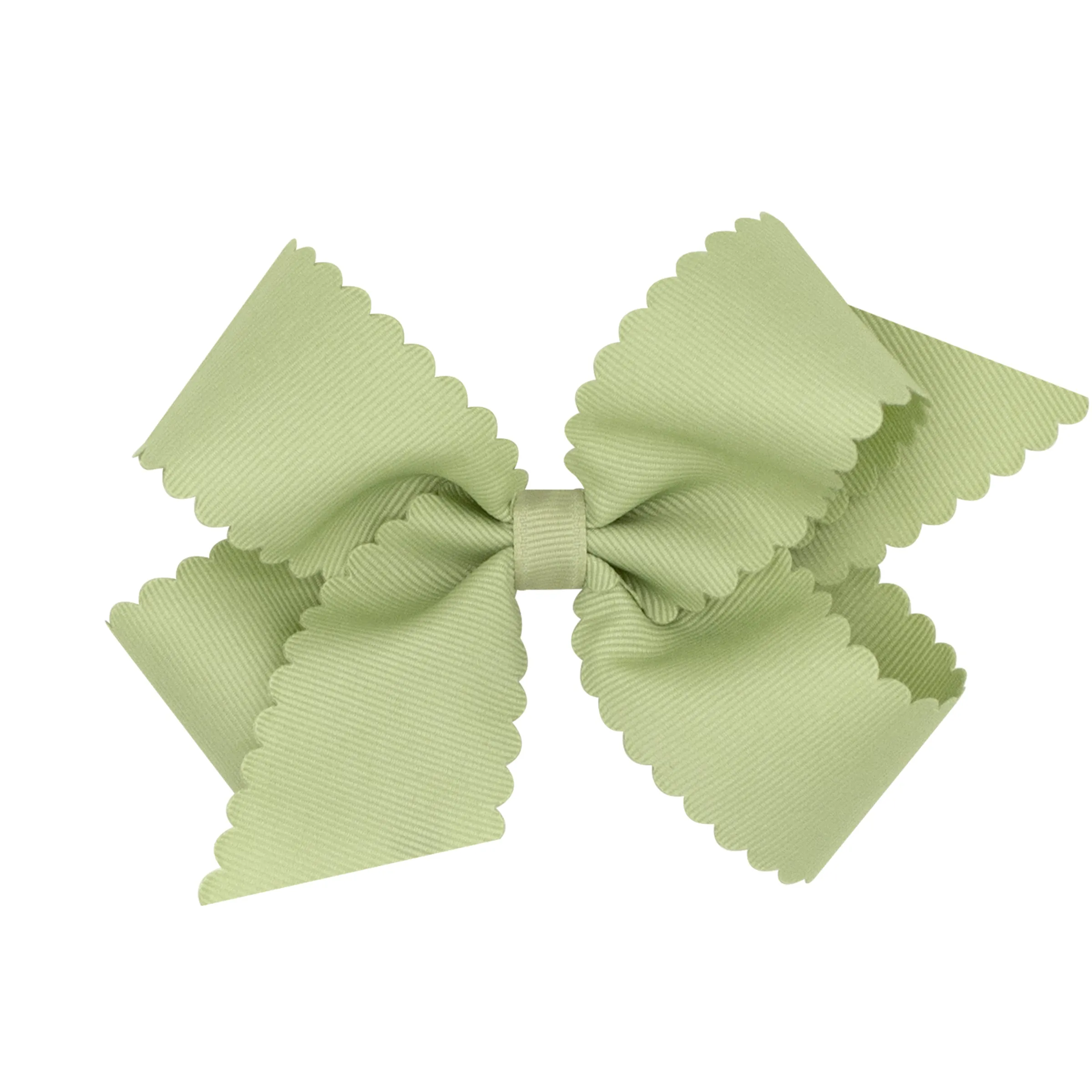 Medium Grosgrain Scallop Edge Hair Bow on Clippie
