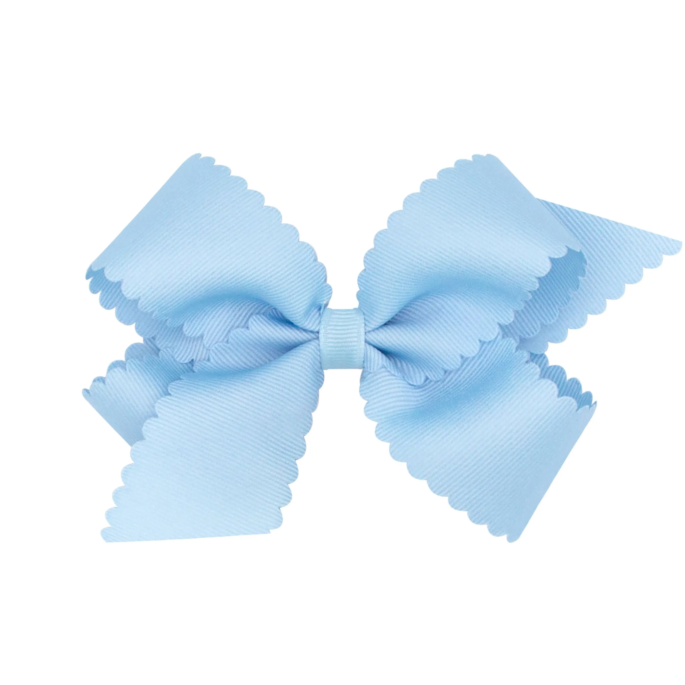 Medium Grosgrain Scallop Edge Hair Bow on Clippie
