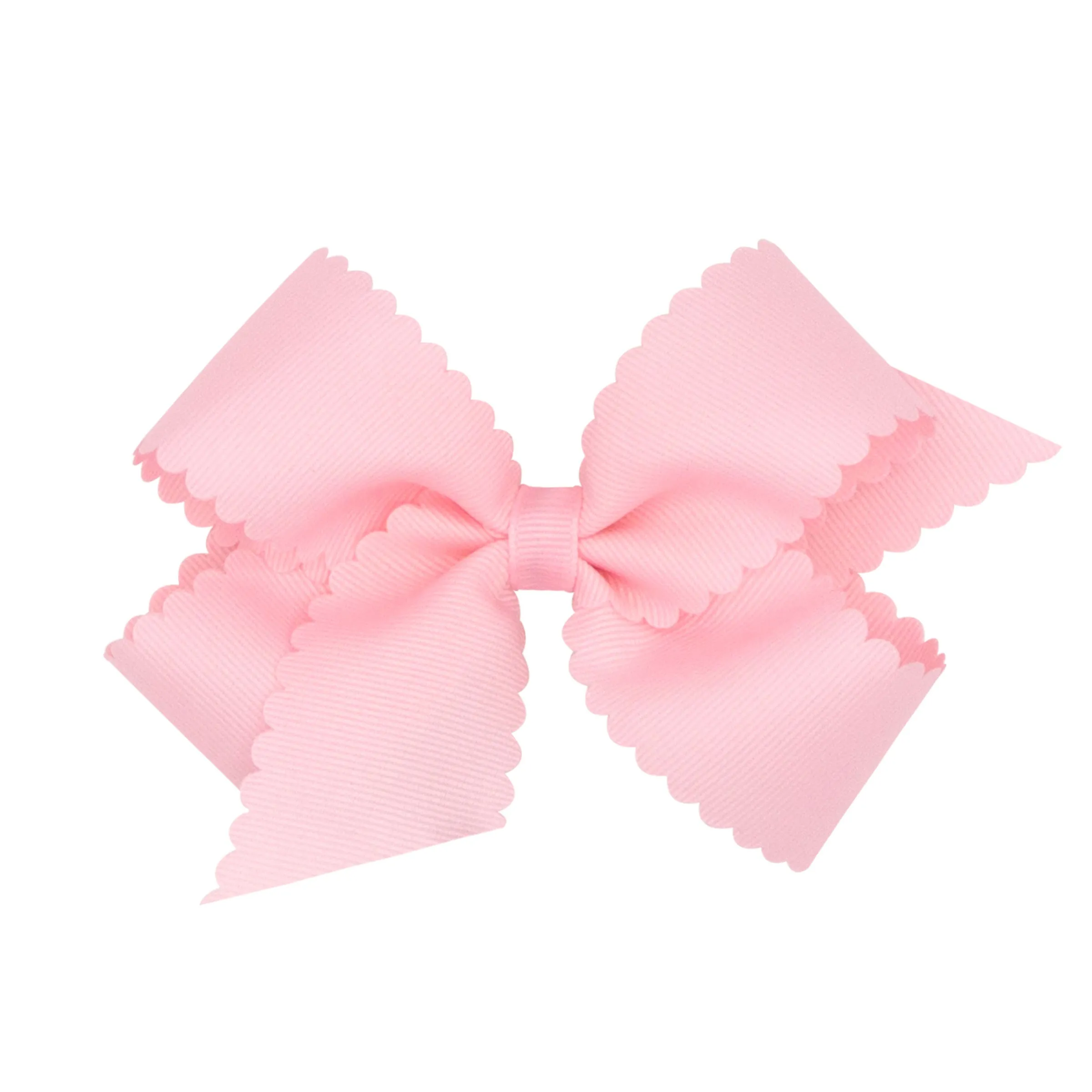 Medium Grosgrain Scallop Edge Hair Bow on Clippie