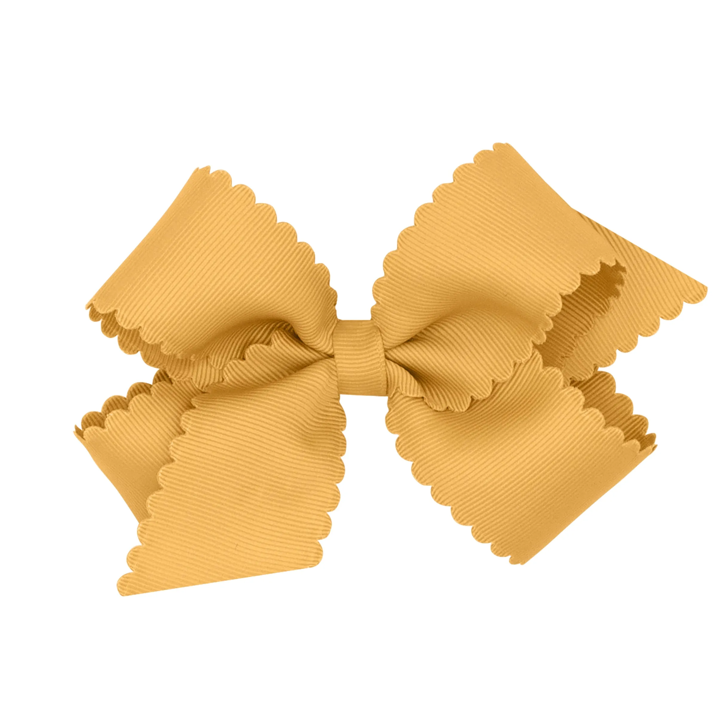 Medium Grosgrain Scallop Edge Hair Bow on Clippie