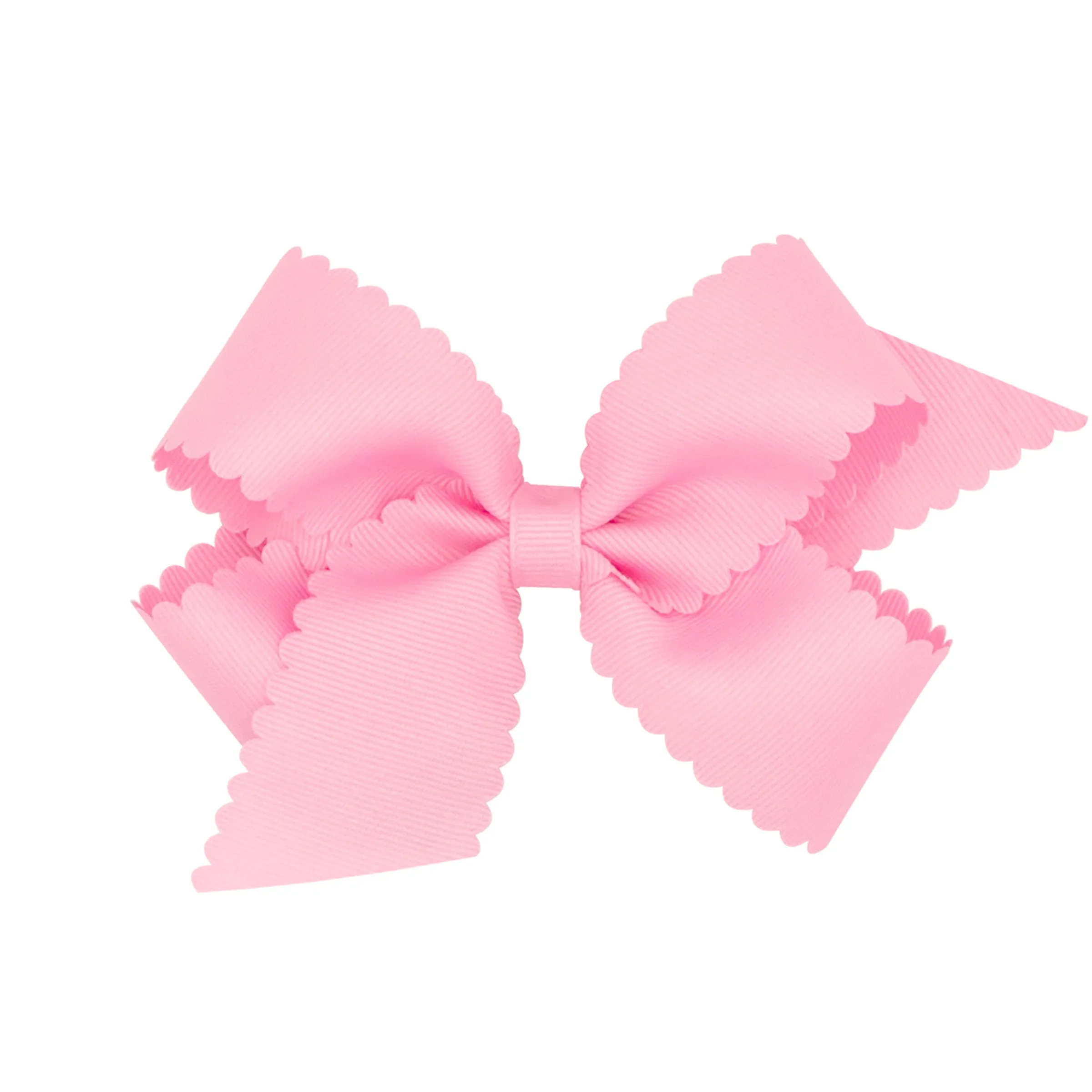Medium Grosgrain Scallop Edge Hair Bow on Clippie