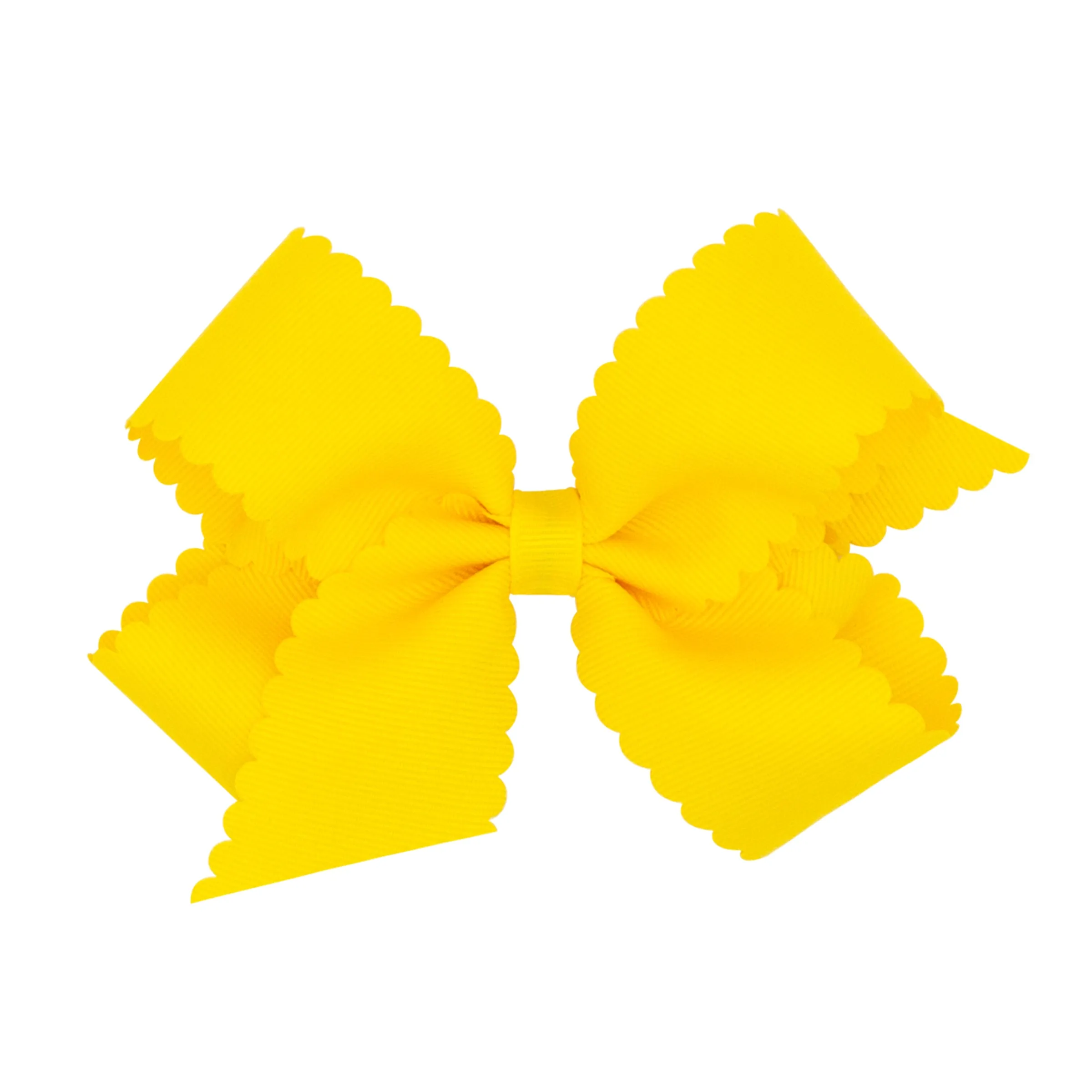 Medium Grosgrain Scallop Edge Hair Bow on Clippie