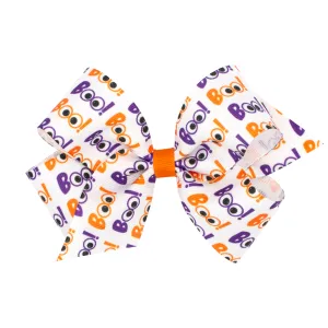 Medium Halloween Print Hair Bow on Clippie