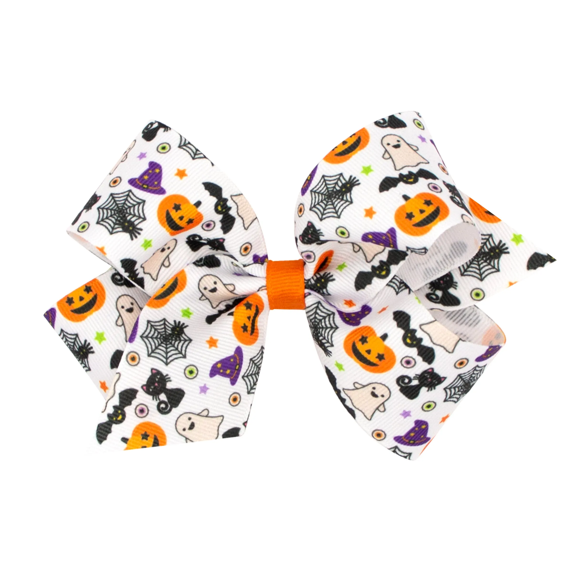 Medium Halloween Print Hair Bow on Clippie