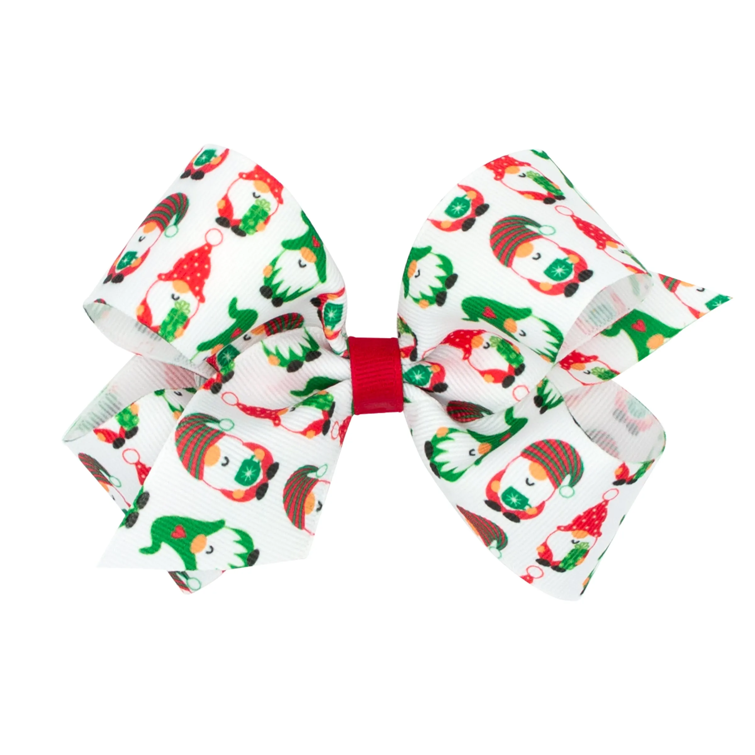 Medium Holiday Grosgrain Printed Hair Bow on Clippie
