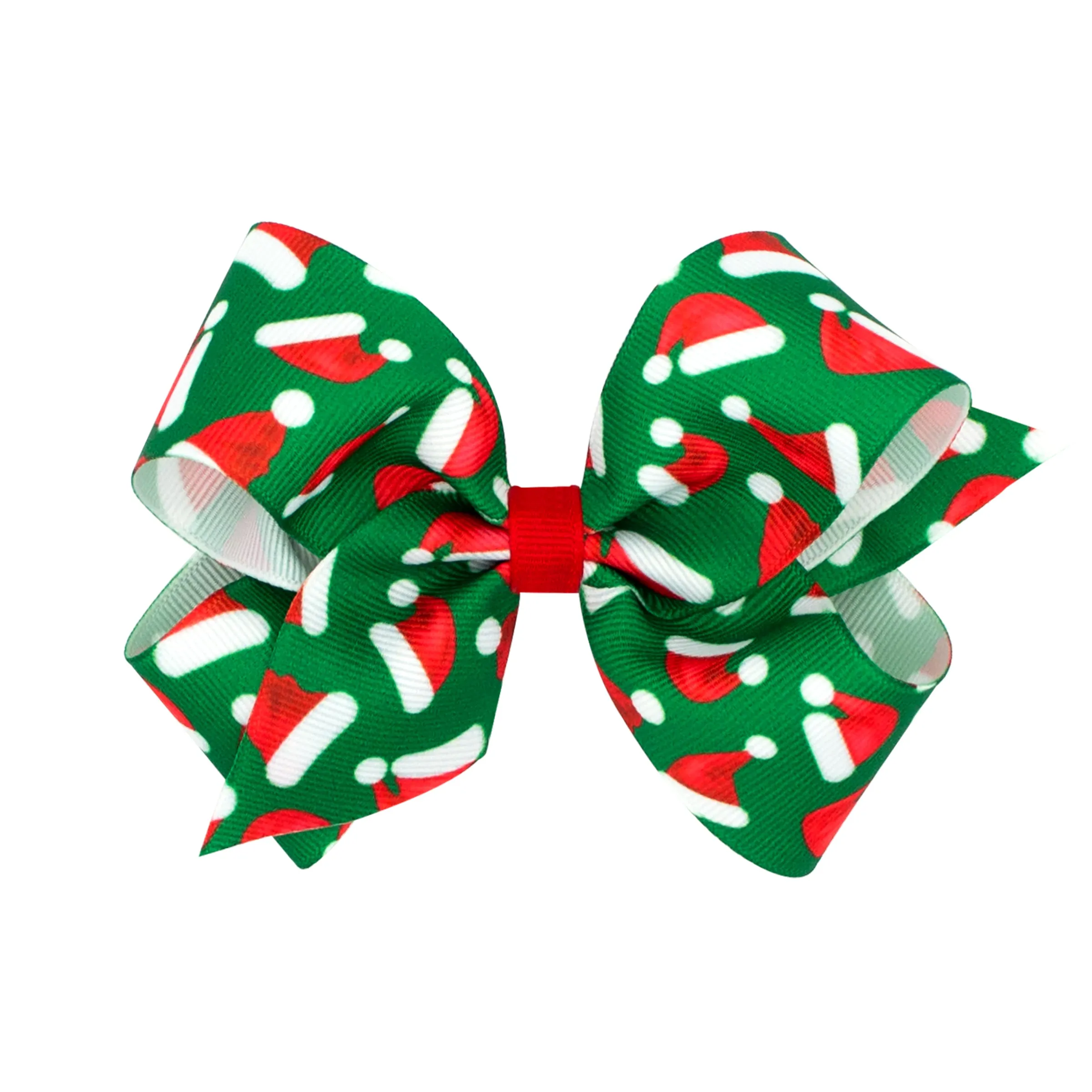 Medium Holiday Grosgrain Printed Hair Bow on Clippie