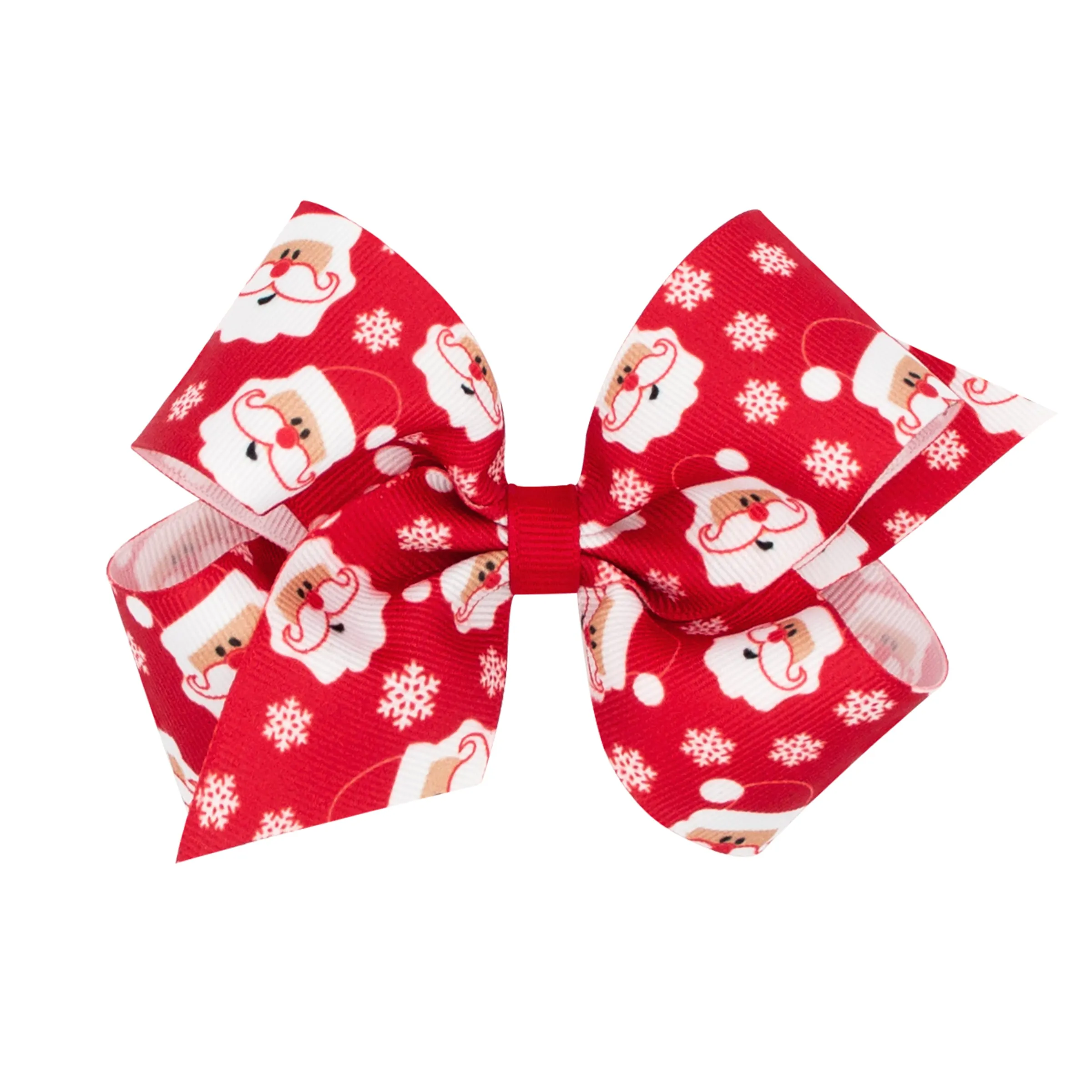 Medium Holiday Grosgrain Printed Hair Bow on Clippie