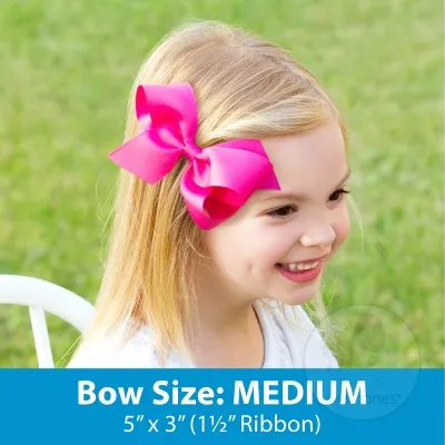 Medium Pastel Easter Egg Print Hair Bow on Clippie