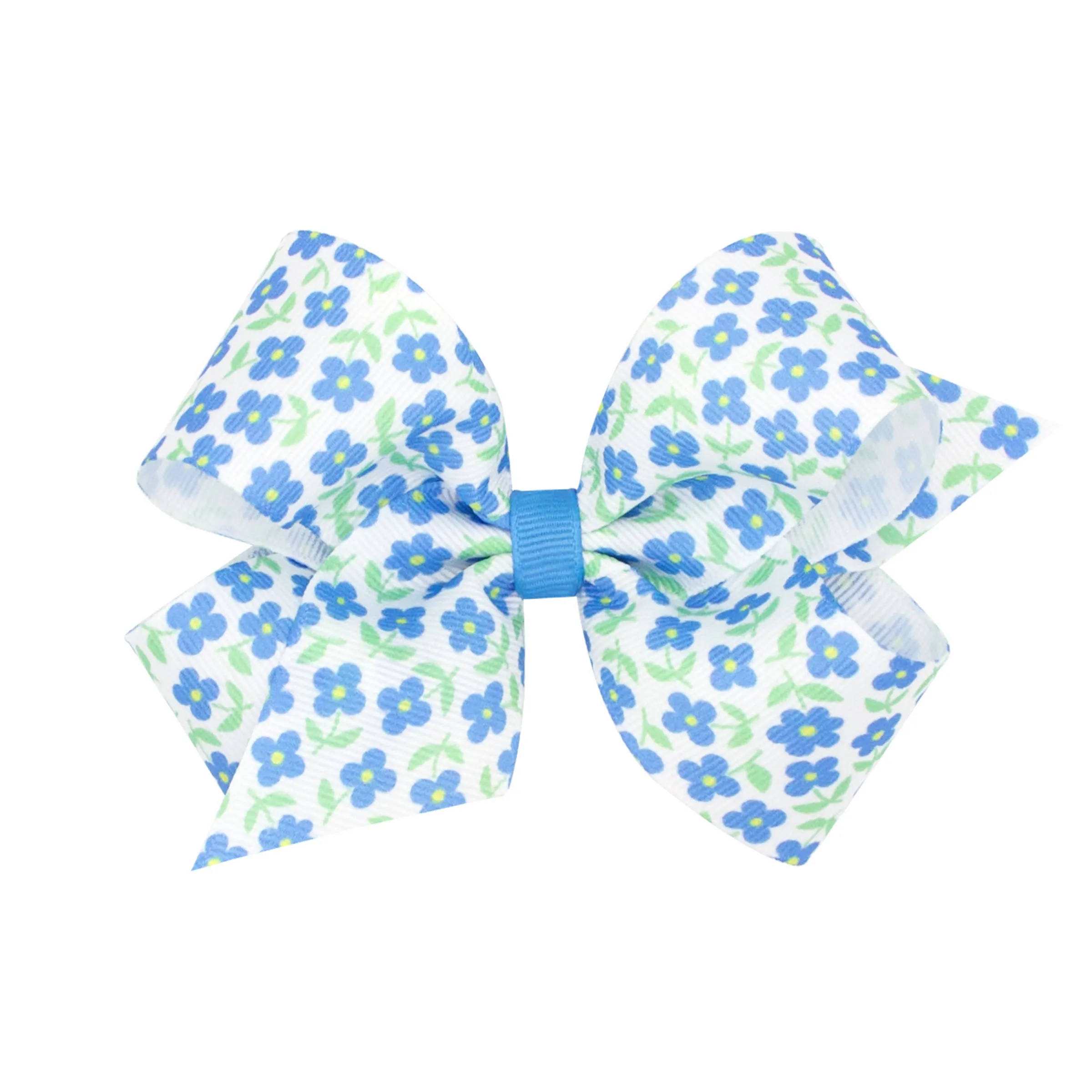 Medium Tiny Floral Hair Bow on Clippie - 3 Colors