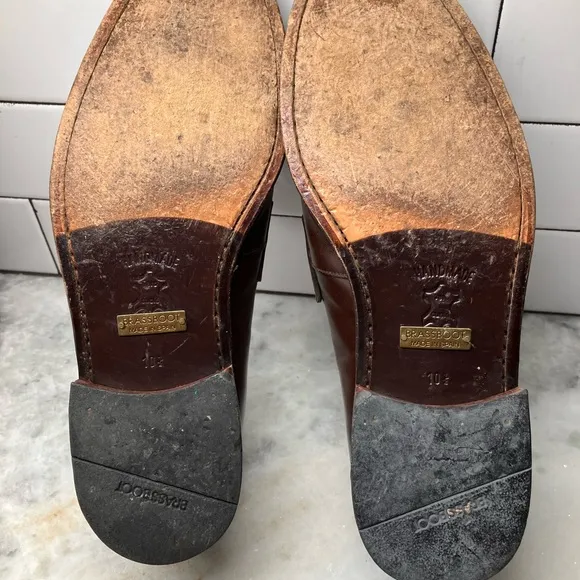 Men’s brass boot, tassel, loafers leather, Spain, brown 10 1/2