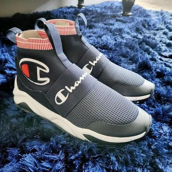 MEN'S CHAMPION RALLY PRO HIGH-TOP SLIP ON SNEAKERS