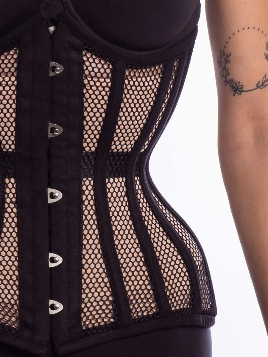 Mesh Hourglass Curve Longline Underbust Corset : CS-426