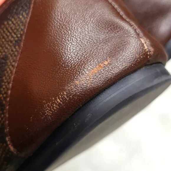 Michael Kors Brown Monogram Logo Bow Flats Size 10