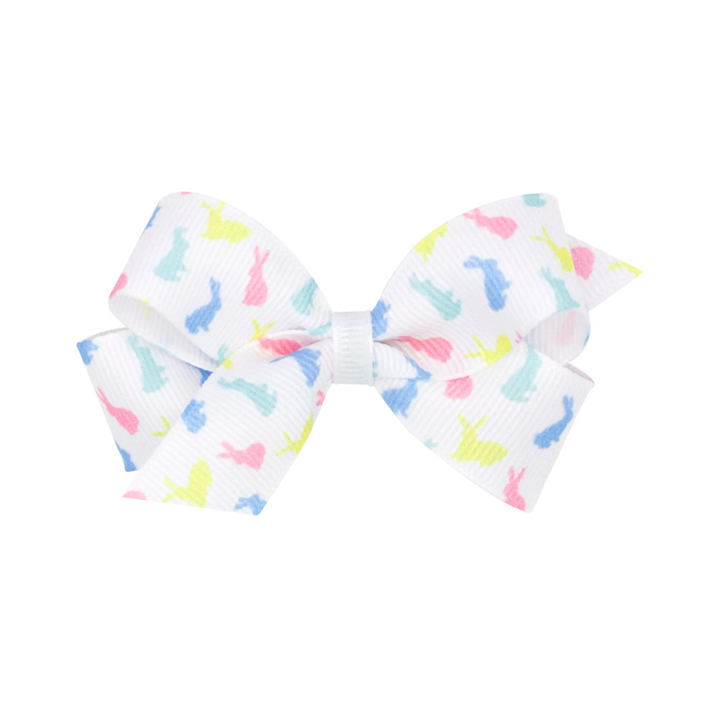 Mini Bunny Grosgrain Hair Bow on Clippie