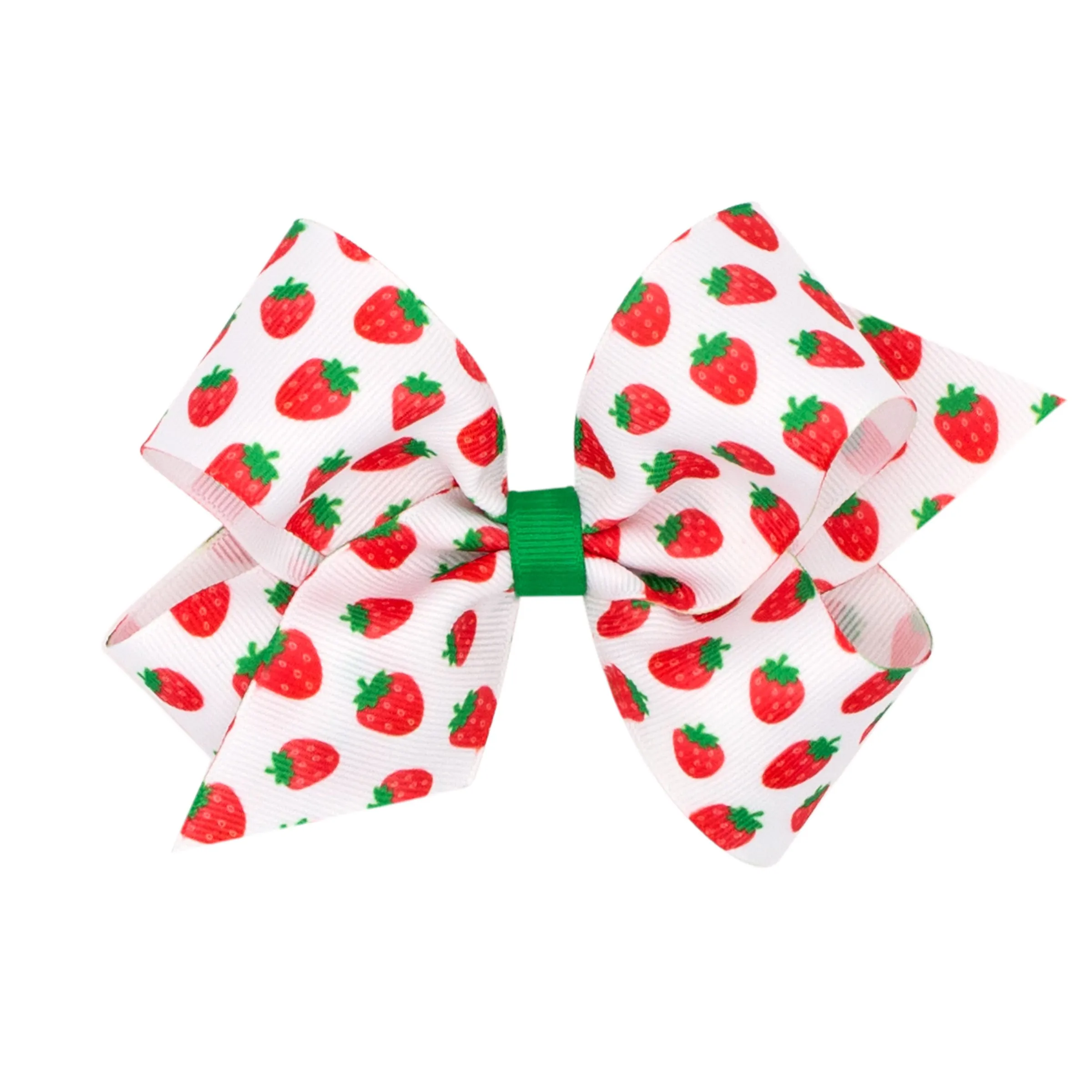 Mini Fruit Print Grosgrain Print Hair Bow on Clippie