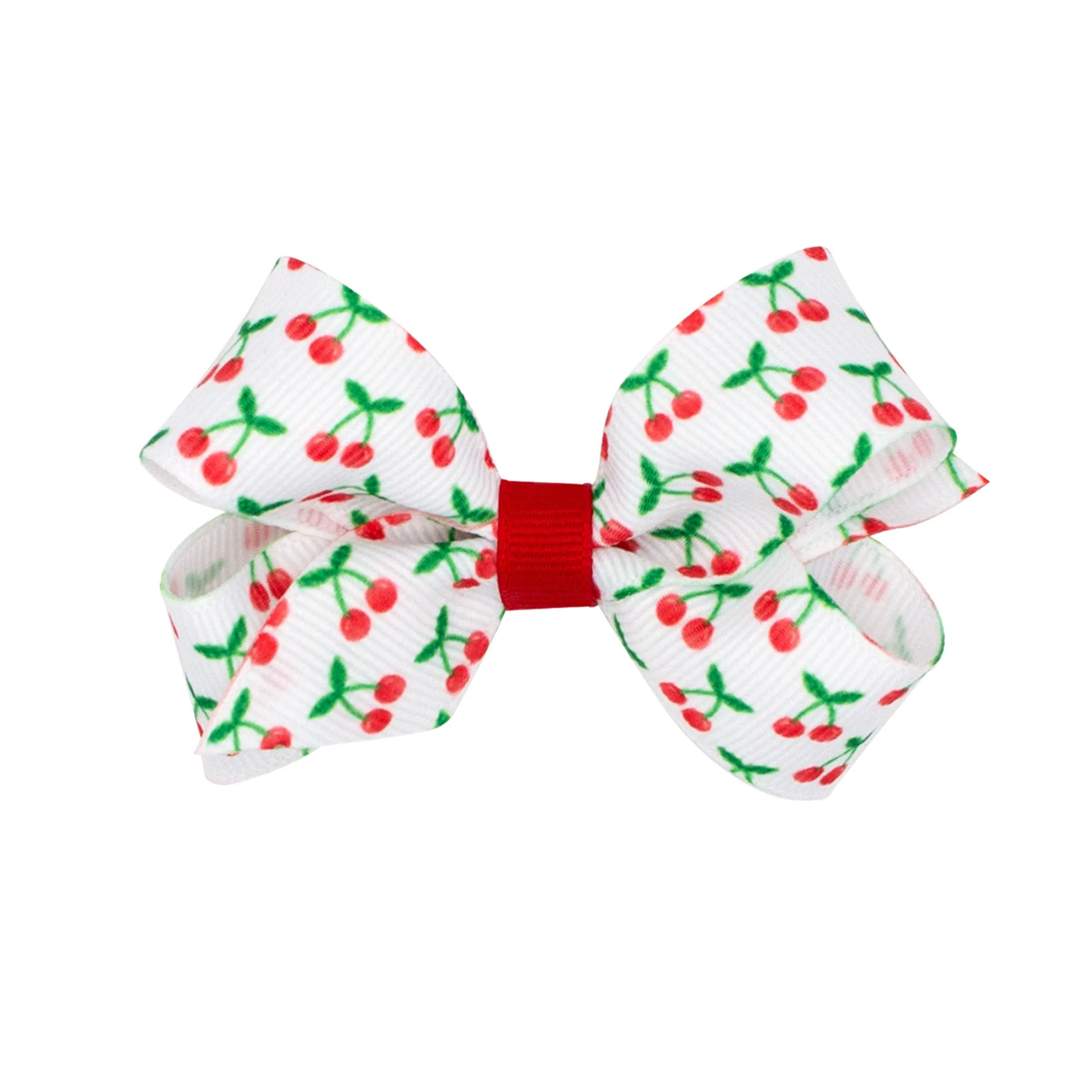 Mini Fruit Print Grosgrain Print Hair Bow on Clippie