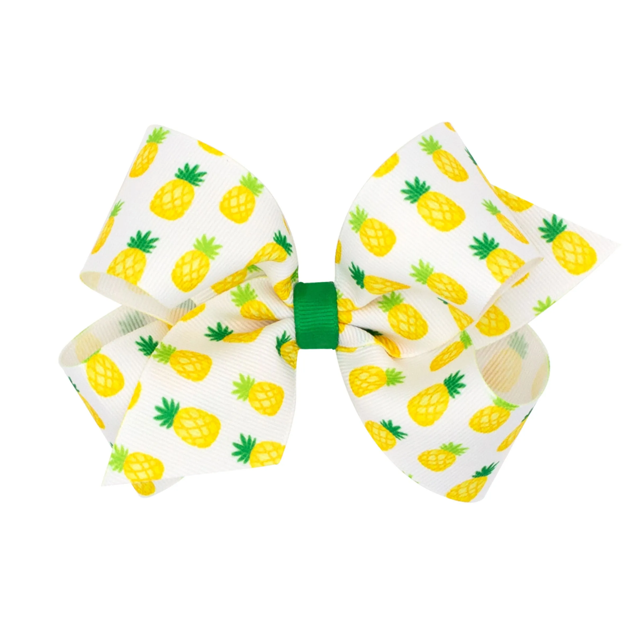 Mini Fruit Print Grosgrain Print Hair Bow on Clippie