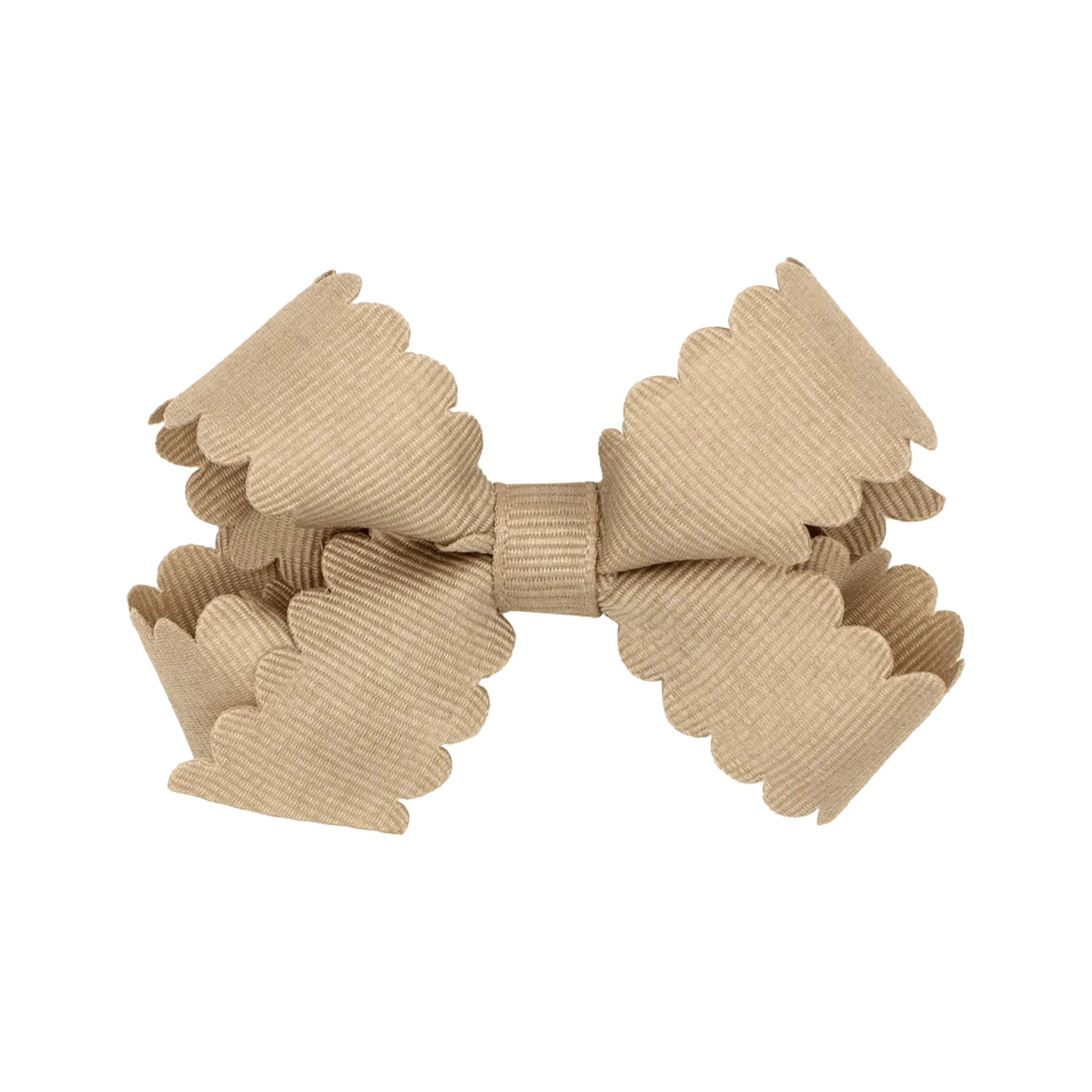 Mini Grosgrain Scallop Edge Hair Bow on Clippie