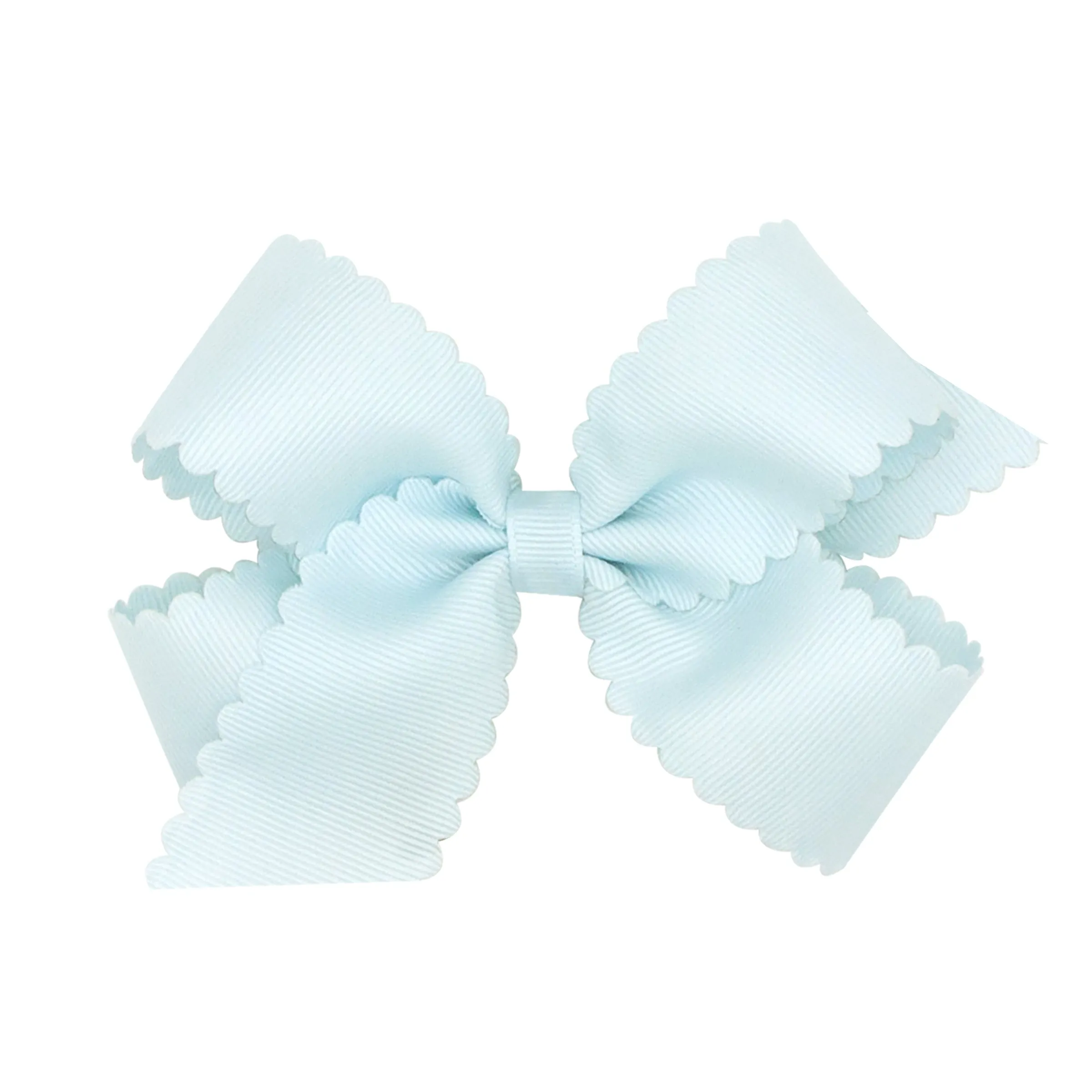 Mini Grosgrain Scallop Edge Hair Bow on Clippie