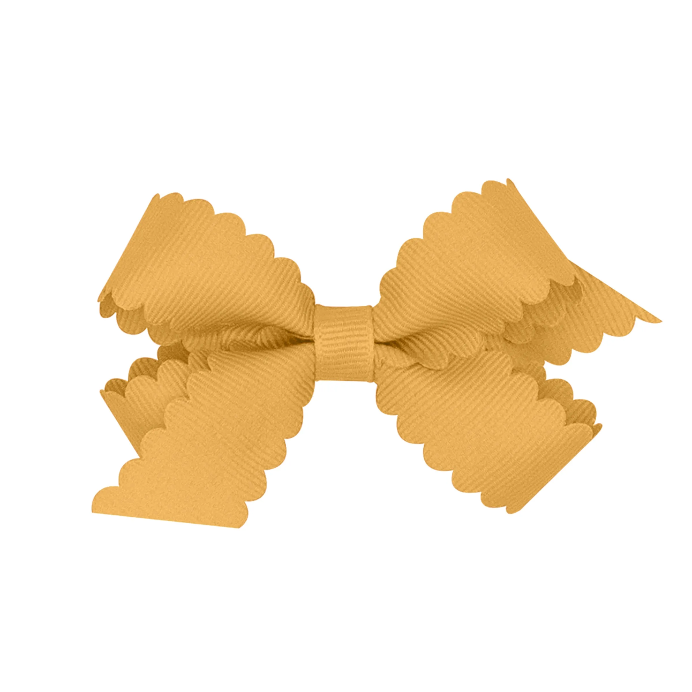 Mini Grosgrain Scallop Edge Hair Bow on Clippie