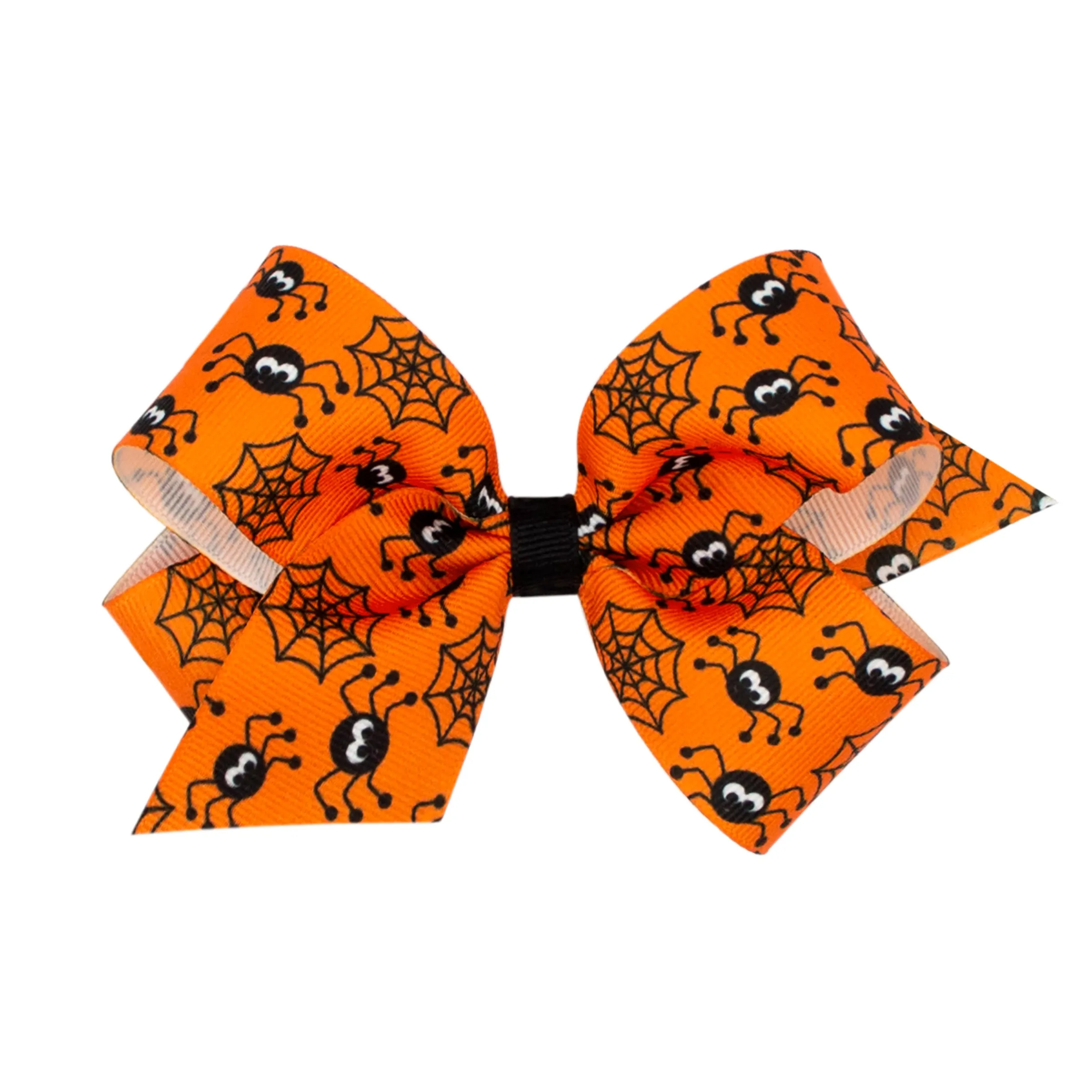 Mini Halloween Print Grosgrain Hair Bow on Clippie - 9 Styles