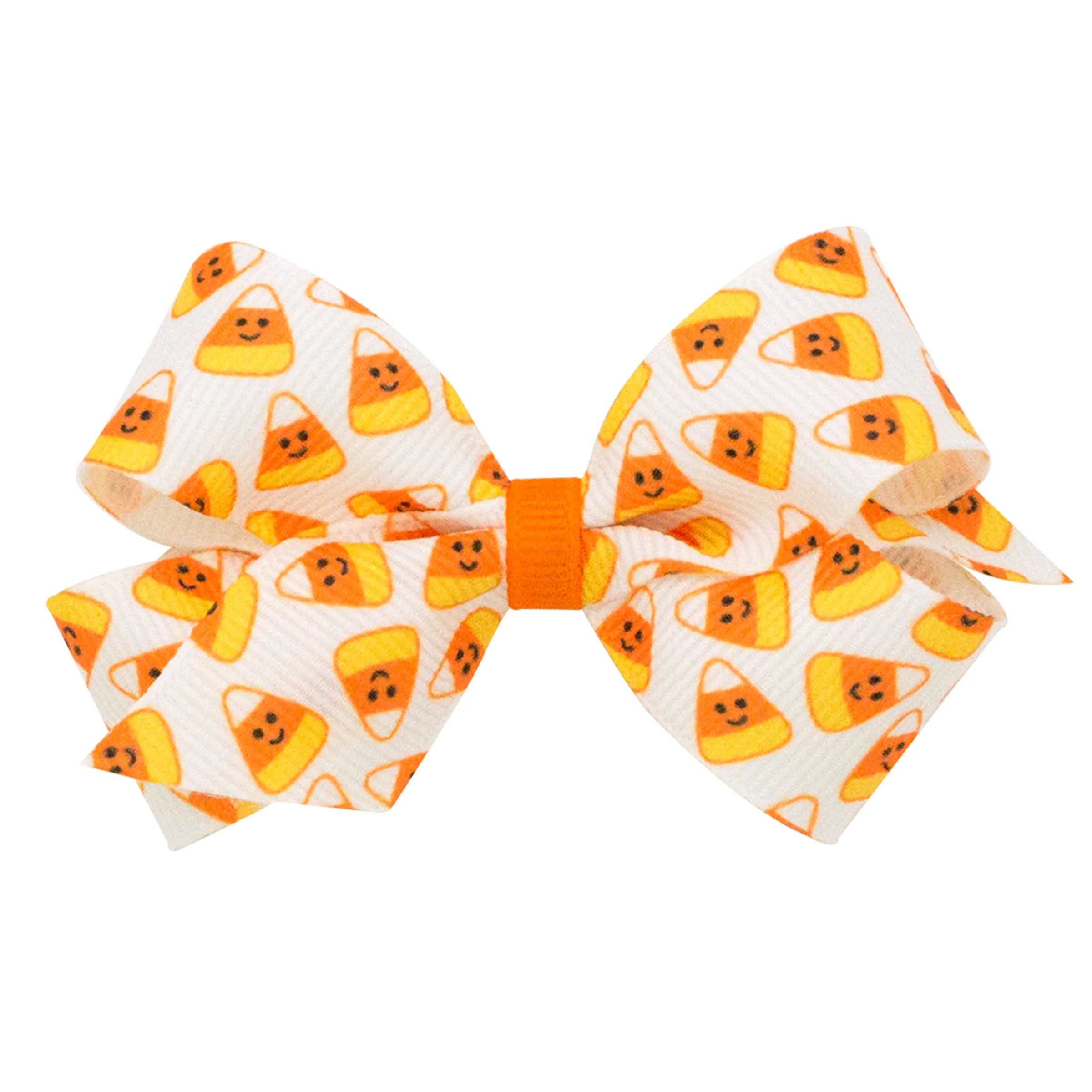 Mini Halloween Print Grosgrain Hair Bow on Clippie - 9 Styles
