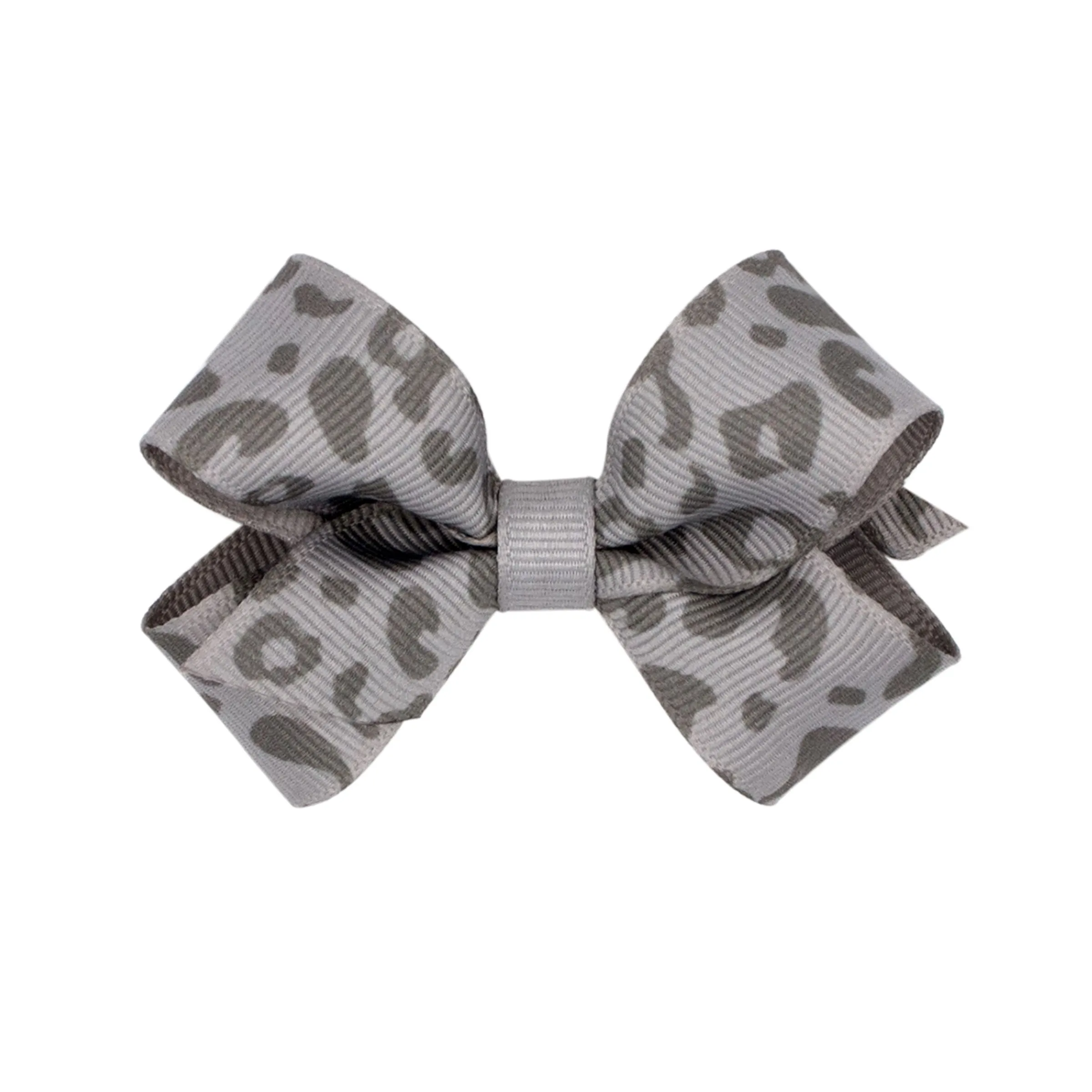 Mini Leopard Grosgrain Hair Bow on Clippie - 6 Colors
