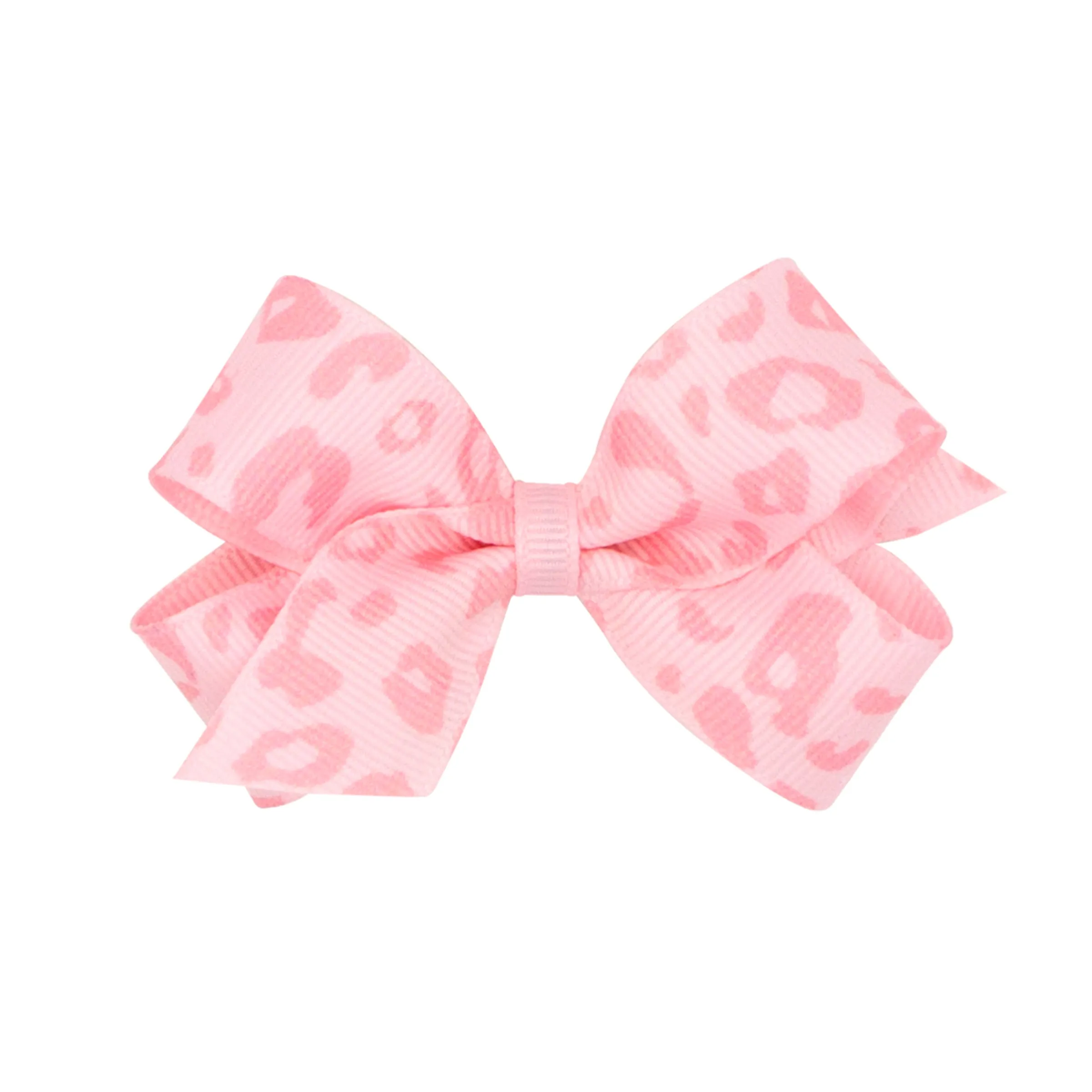 Mini Leopard Grosgrain Hair Bow on Clippie - 6 Colors