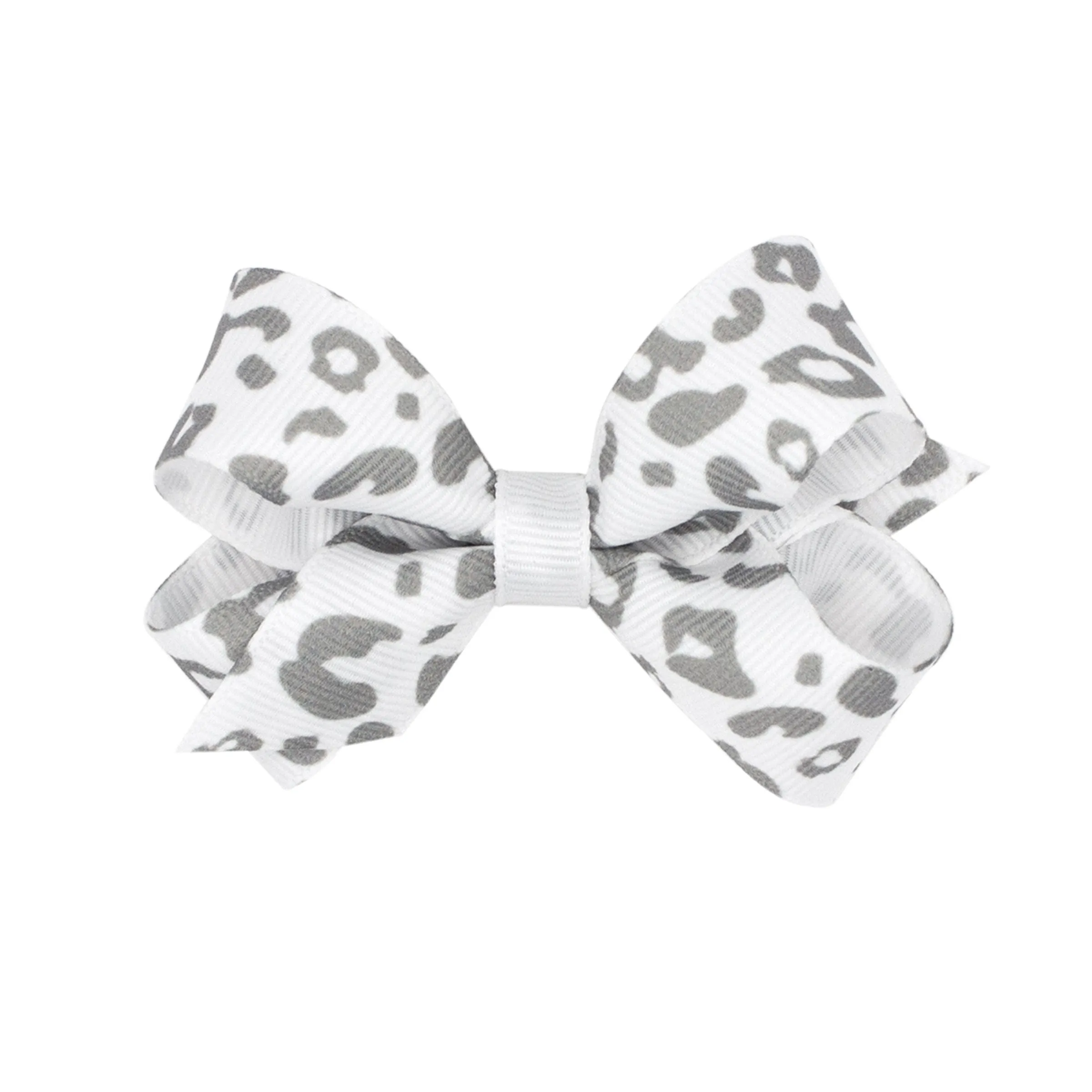Mini Leopard Grosgrain Hair Bow on Clippie - 6 Colors