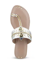 Mirror Metallic K Flats Gold