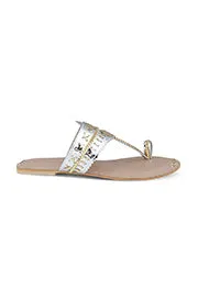 Mirror Metallic K Flats Gold