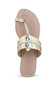 Mirror Metallic K Flats Gold