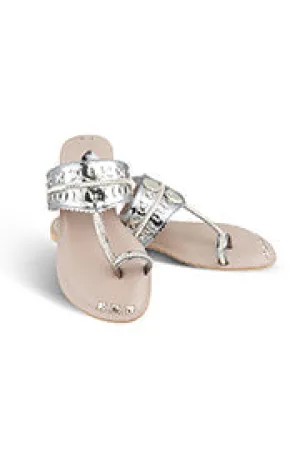 Mirror Metallic K Flats Gold