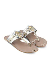 Mirror Metallic K Flats Gold