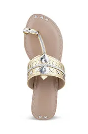 Mirror Metallic K Flats Pewter