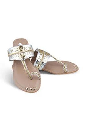 Mirror Metallic K Flats Silver
