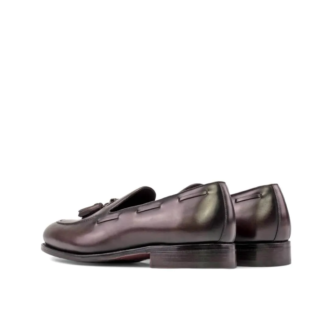 Mocassin à glands en cuir marron foncé